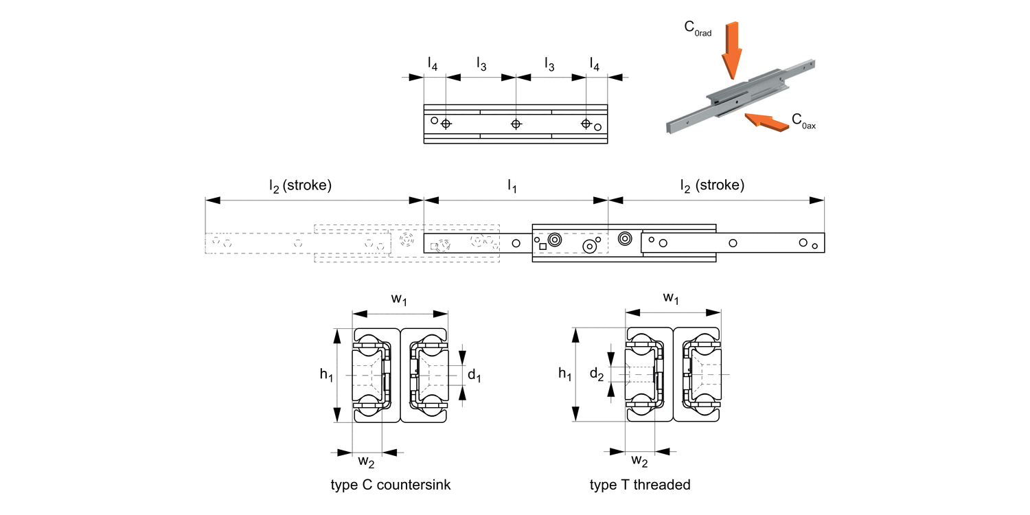 L1986.35 Fully Telescopic Slides
