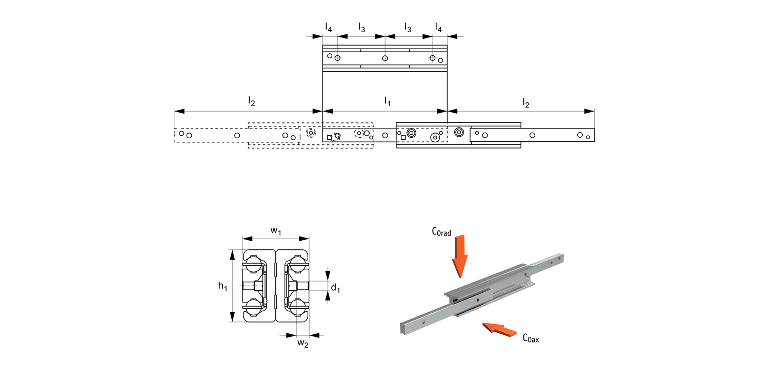 L1986.63 Fully Telescopic Slides