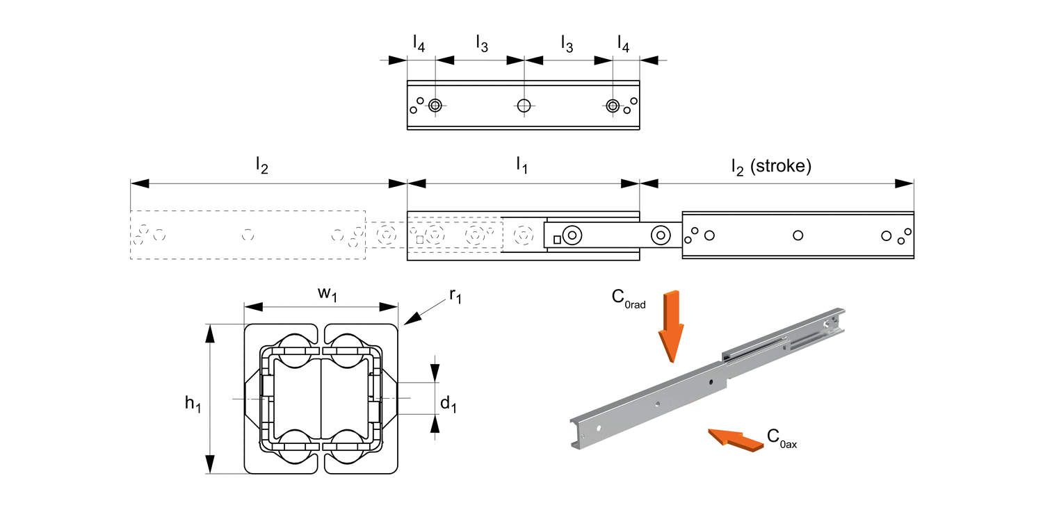 L1988.28 Fully Telescopic Slides