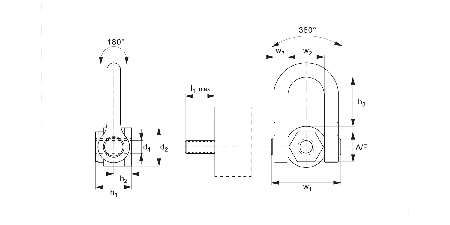 P4023 Stainless Double Swivel Nuts