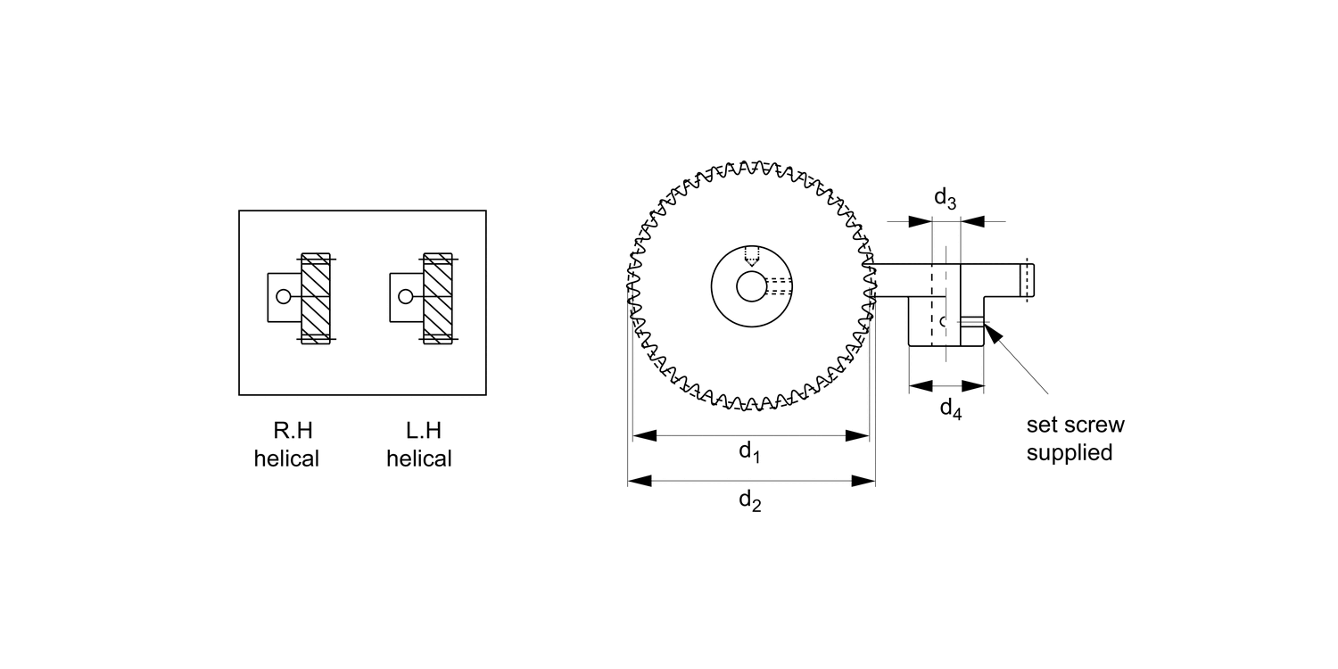 R2154 1,25 Module Helical Gears