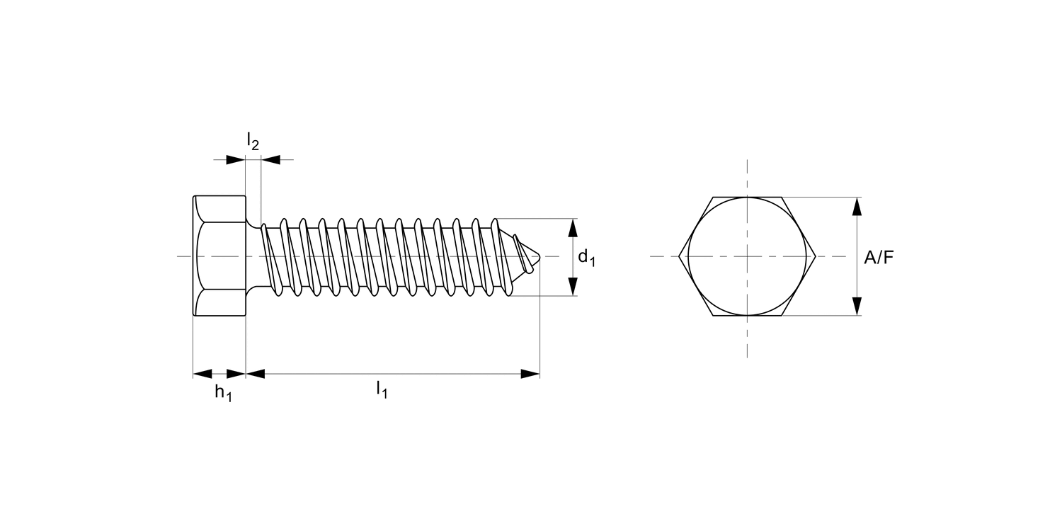 P0630.ZP Hex Head AB Tappers