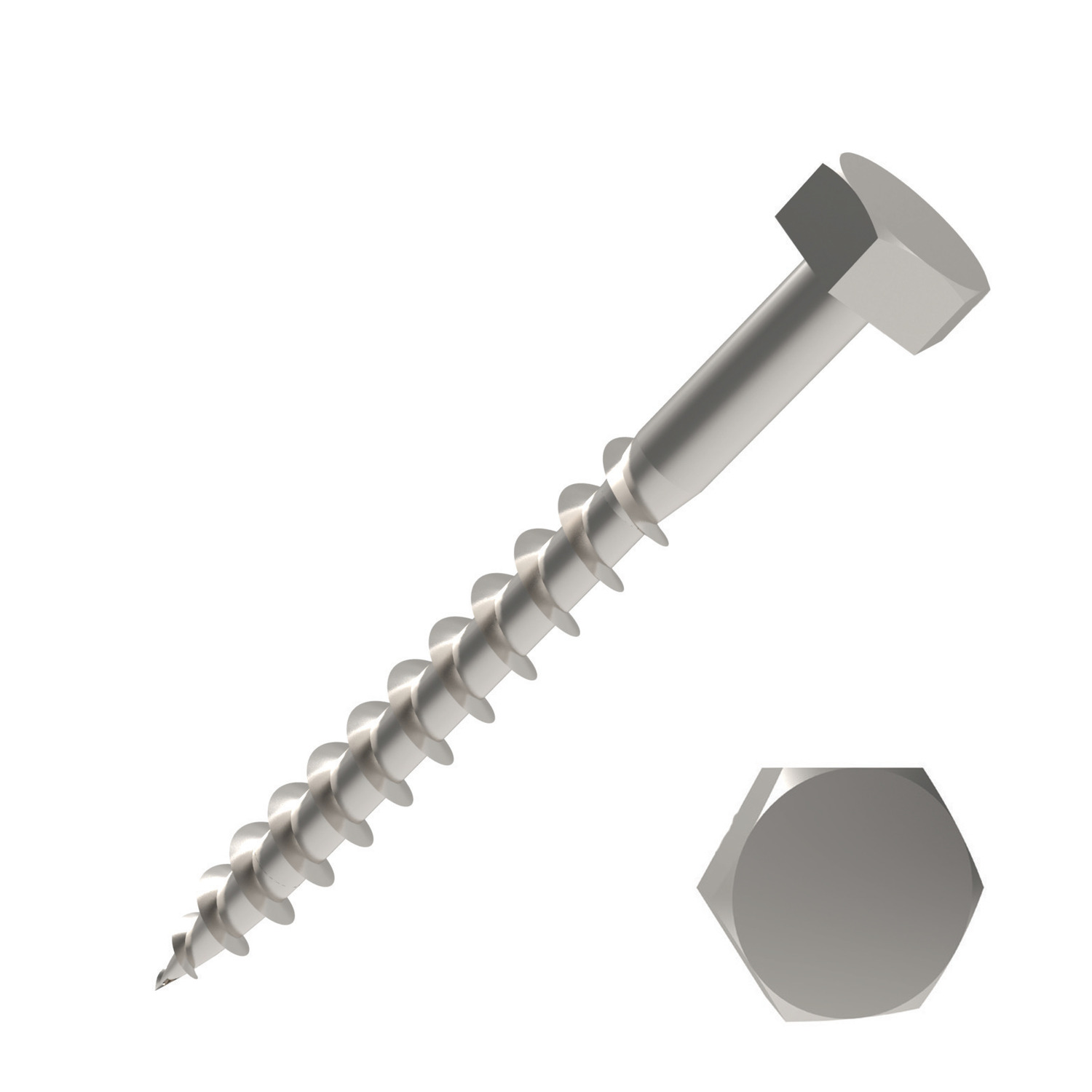 P0268.ZP - Hexagon Head Coach Screws
