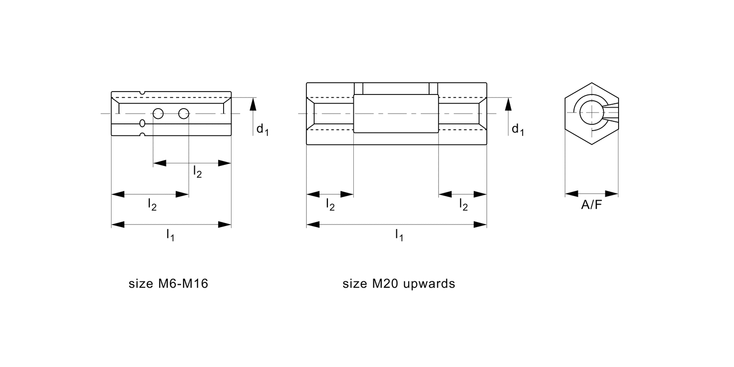 R3825 Hexagonal Body Turnbuckles