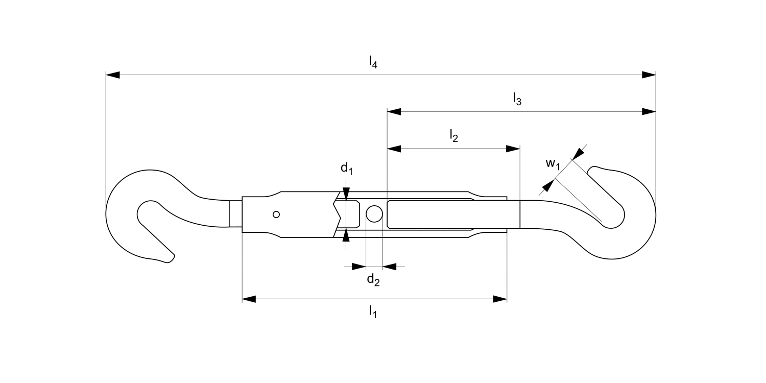 R3816 Hook End Pipe Body Turnbuckles