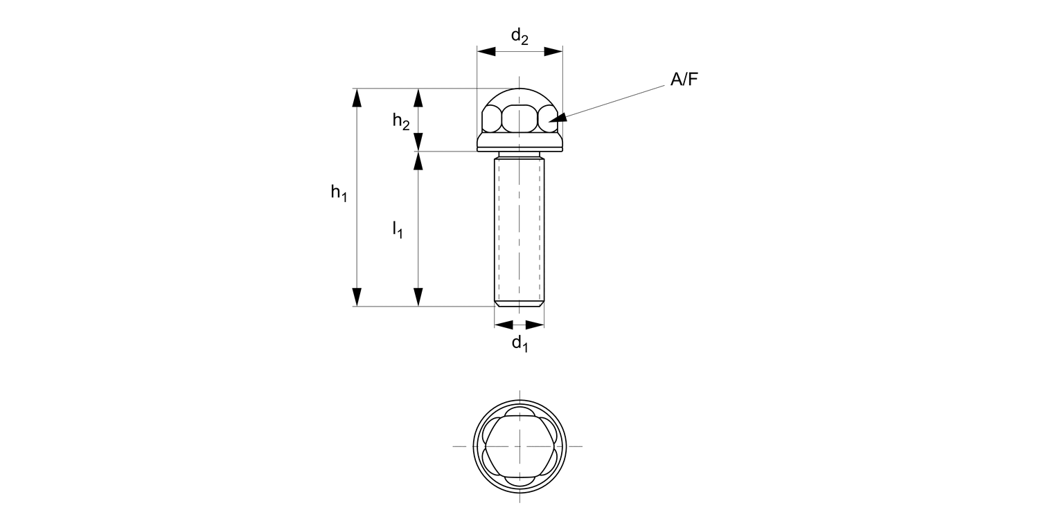 P0490 Hygienic Screws - Male