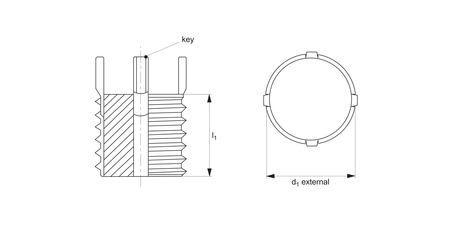 P0087.1 Threaded Insert - Solid - Metric