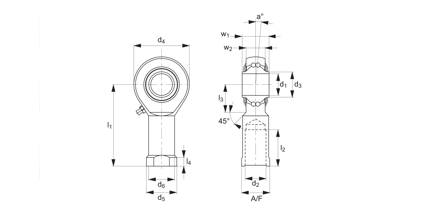 R3557 Heavy-Duty Rod Ends - Female