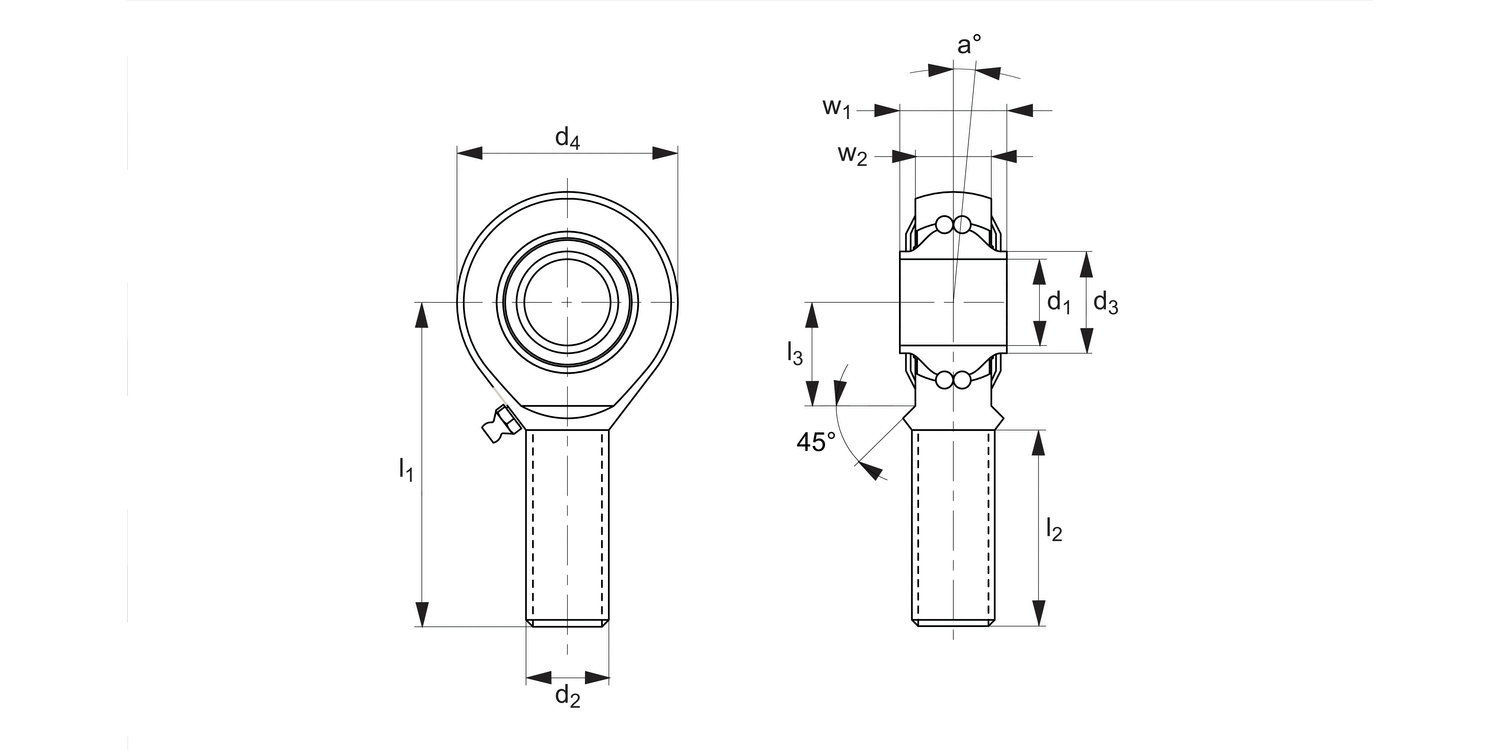 R3563 Stainless Heavy-Duty Rod Ends - Male