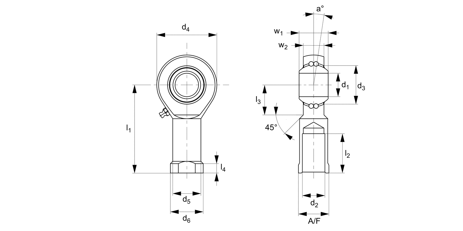 R3564 Stainless Heavy-Duty Rod Ends - Female