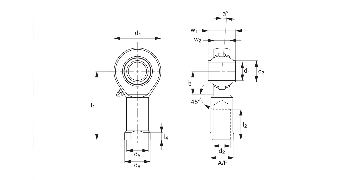 R3562 Heavy-Duty Rod Ends - Female