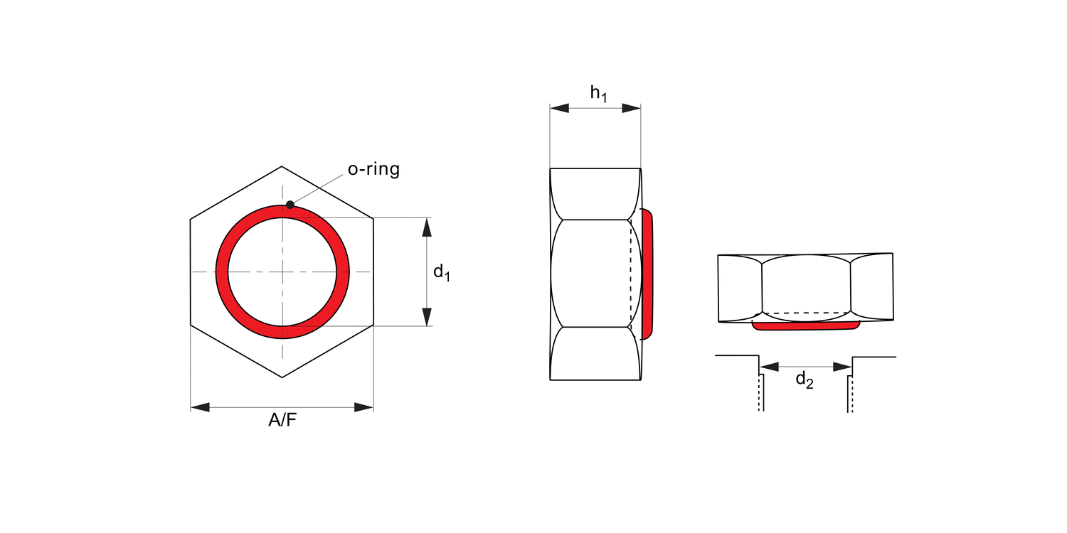 P0178 Integral Seal Hex. Nuts