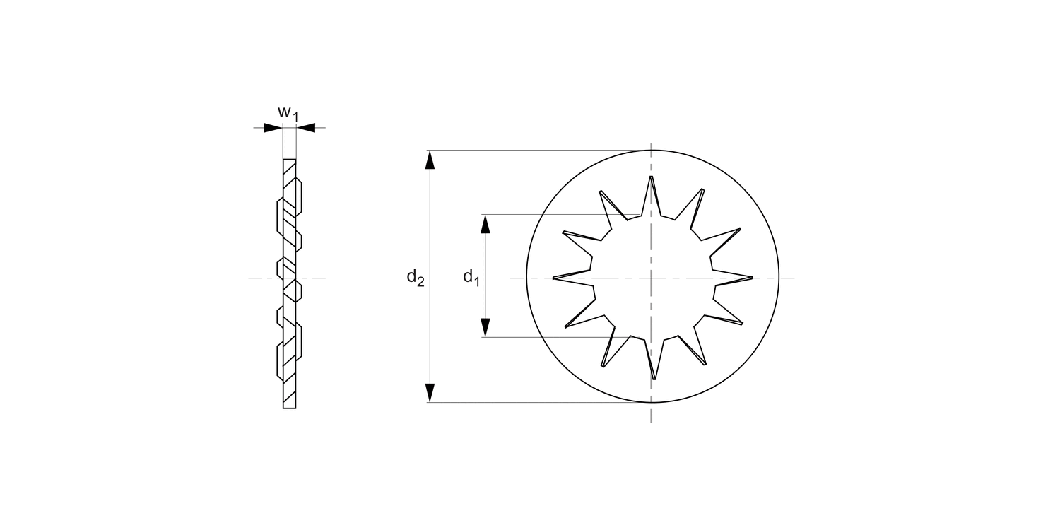P0373.ZP Internal Serrated Lock Washers
