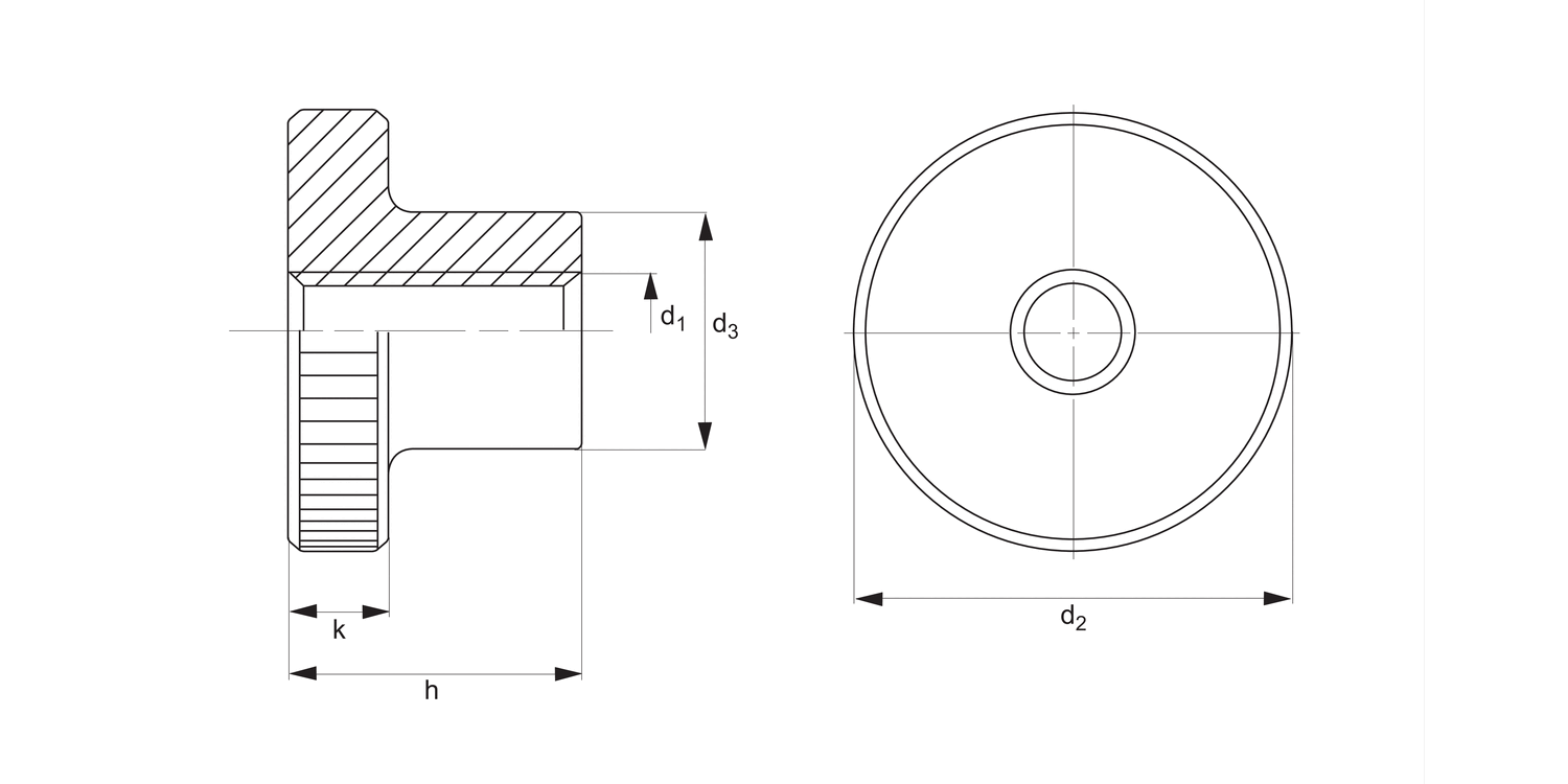 P0403.BL Knurled Nuts