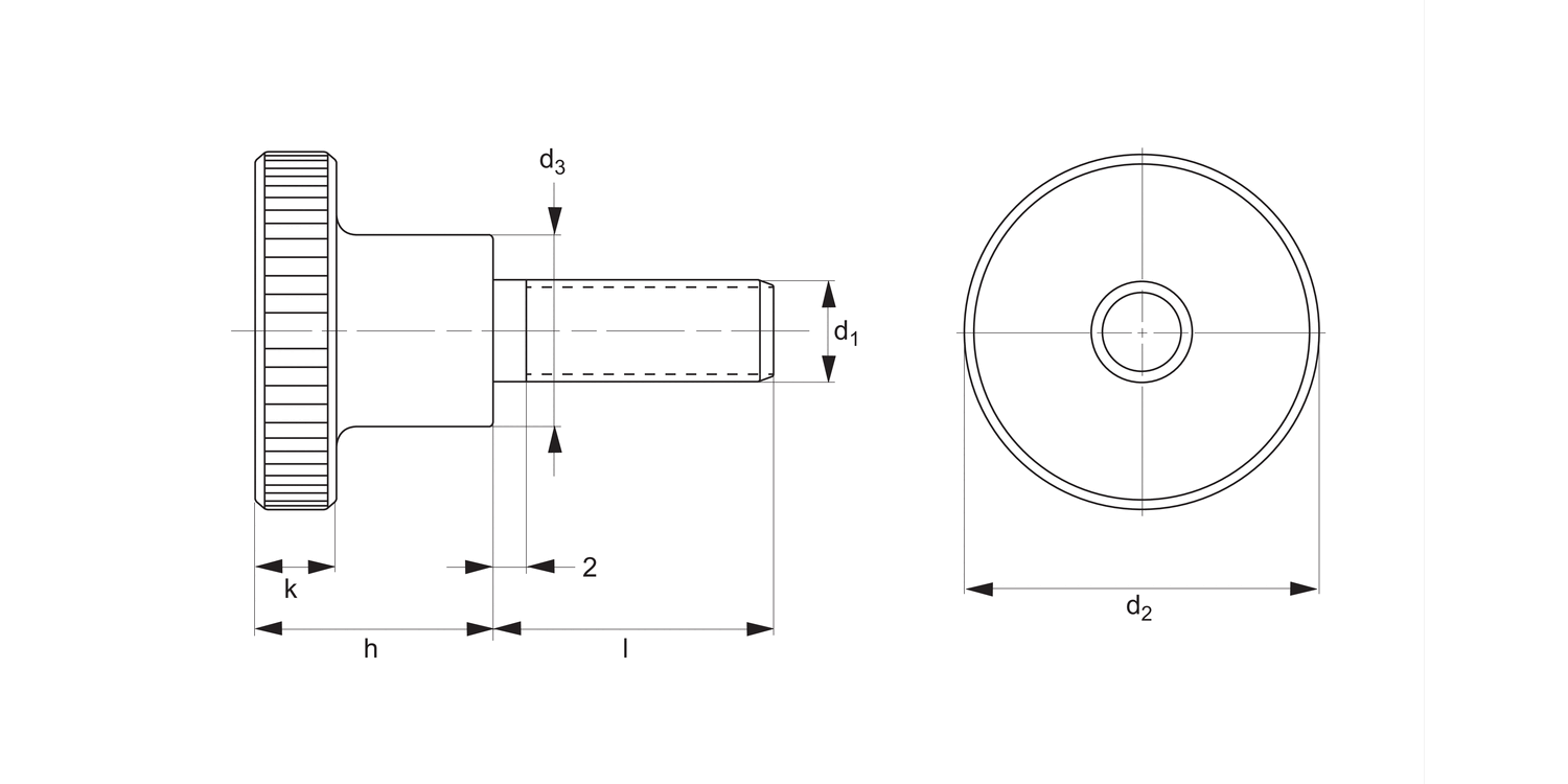 P0400.BL Knurled Thumb Screws