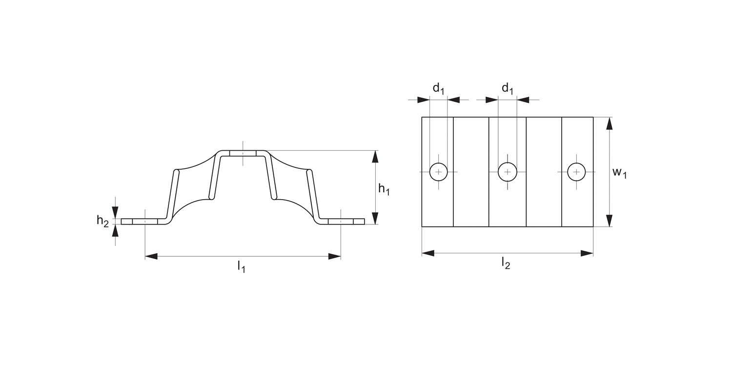 P2107 Anti vibration Mounts v shaped
