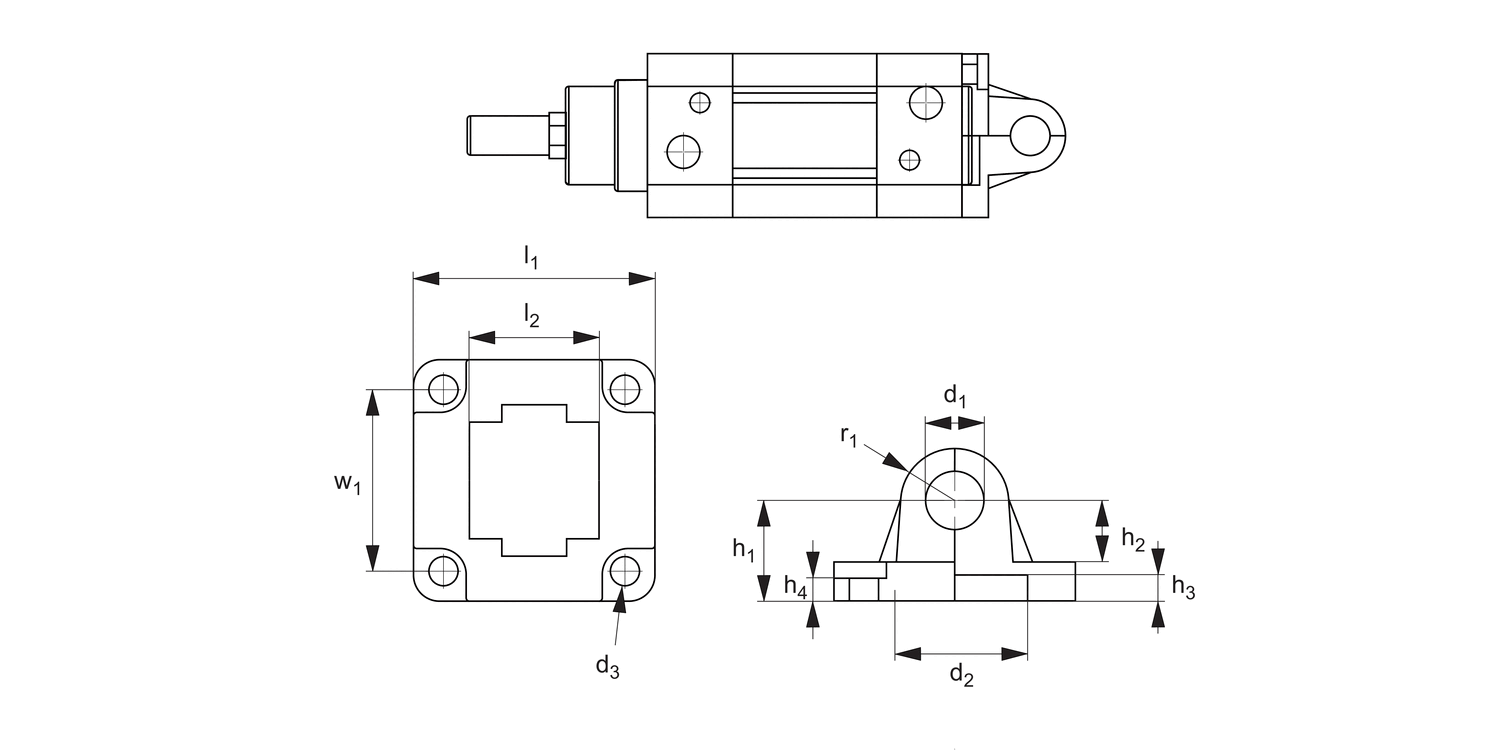 L4808 Air Cylinder Mounts - ISO Series