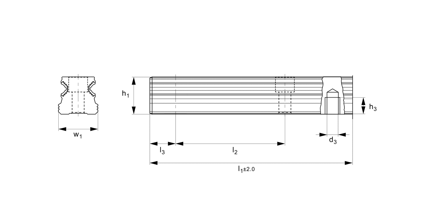 L1018.20 20mm Aluminium Linear Guide Rail