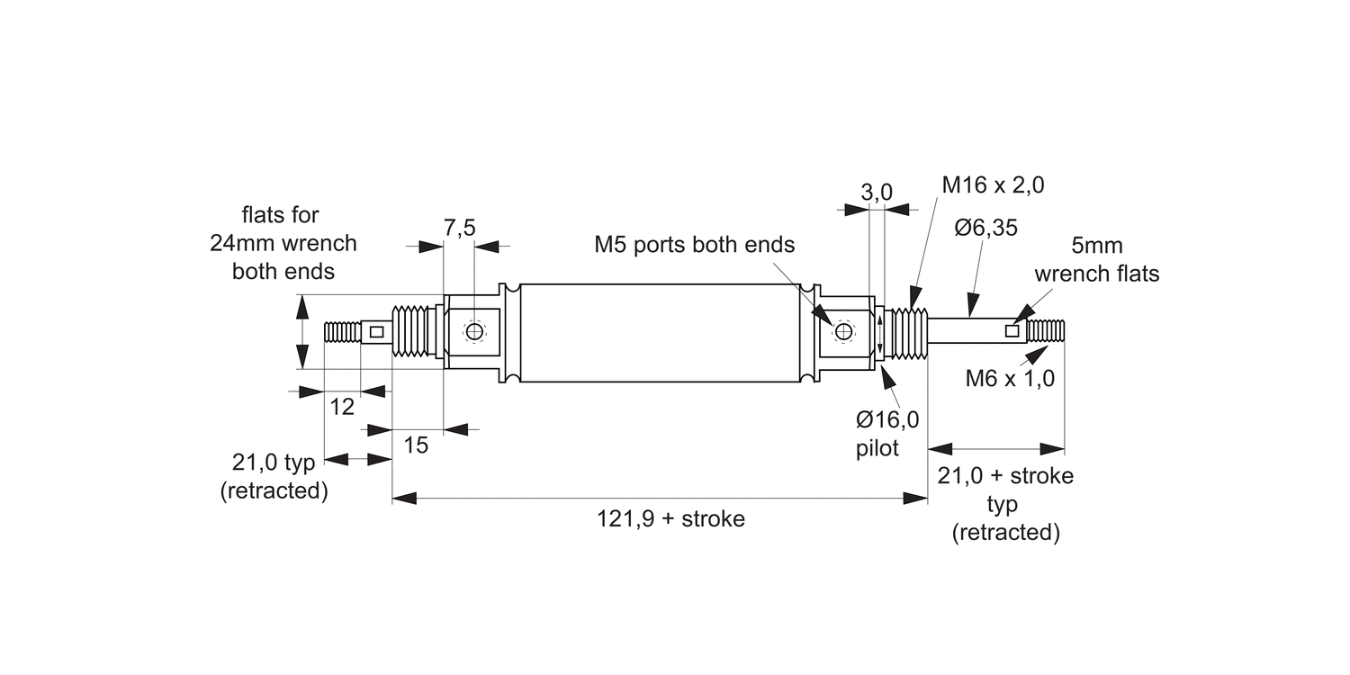 L4544 Anti-Stiction Air Cylinder -  24mm Bore