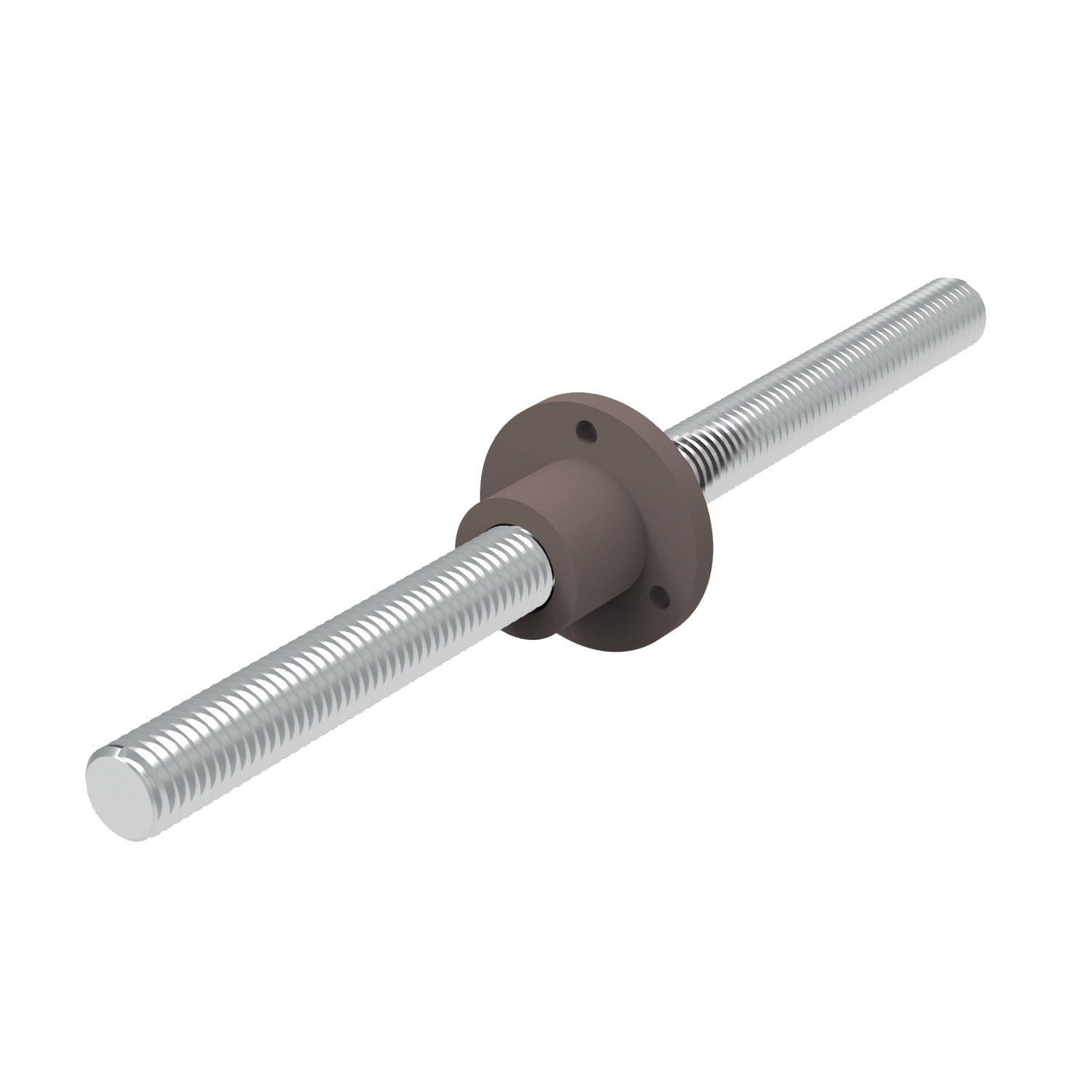Anti-backlash High Helix Lead Screws Anodized aluminium or 416 stainless steel screw with round acetal resin nut. High precision. Nut fitted to screw to ensure anti-backlash.
