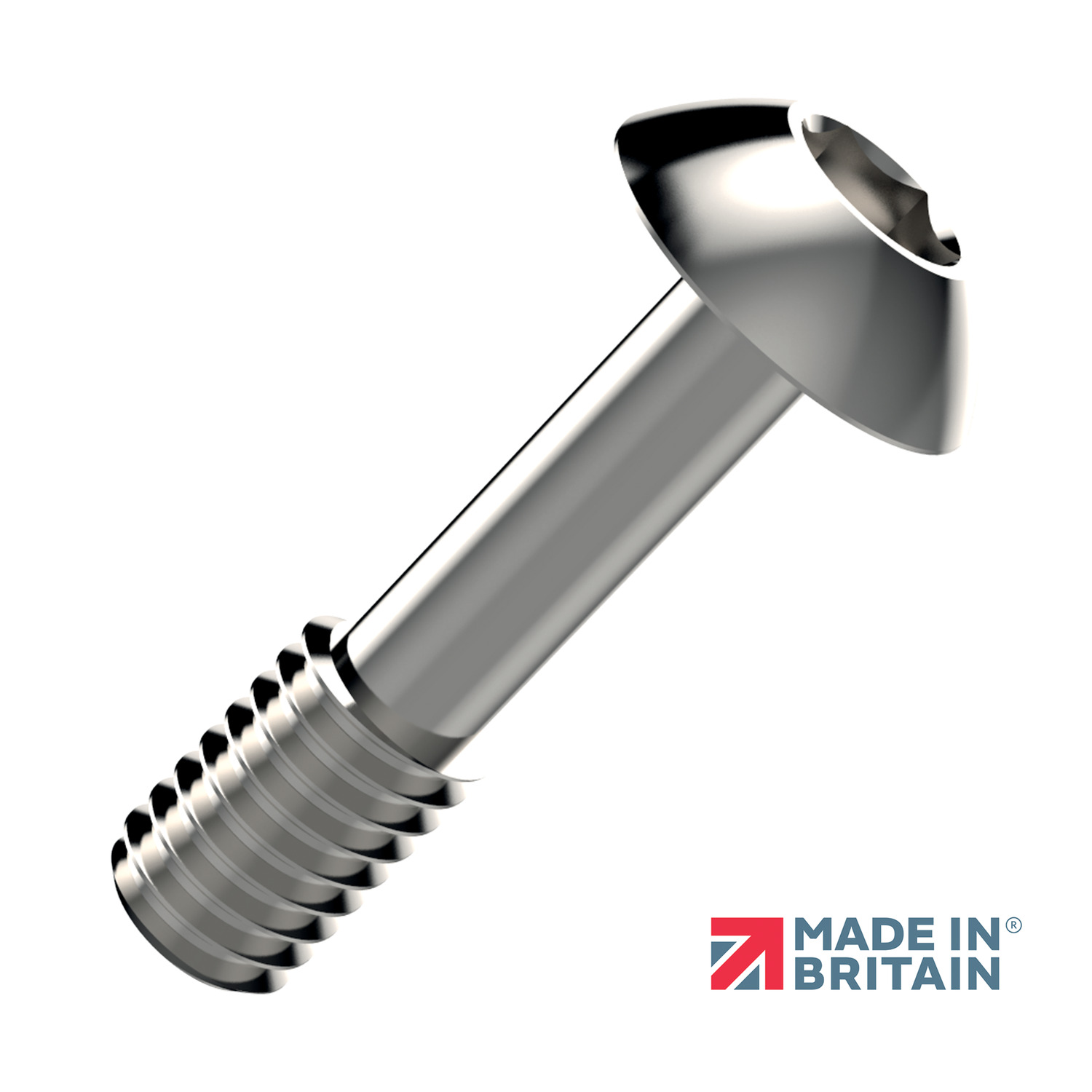Captive Screws - Button Head Captive button head screws with either hex or TX drive. In AISI 303 stainless steel (A2) and AISI 316 stainless steel for added corrosion resistance (other materials on request). Thread sizes M2.5 to M6, lengths 8mm to 60mm.