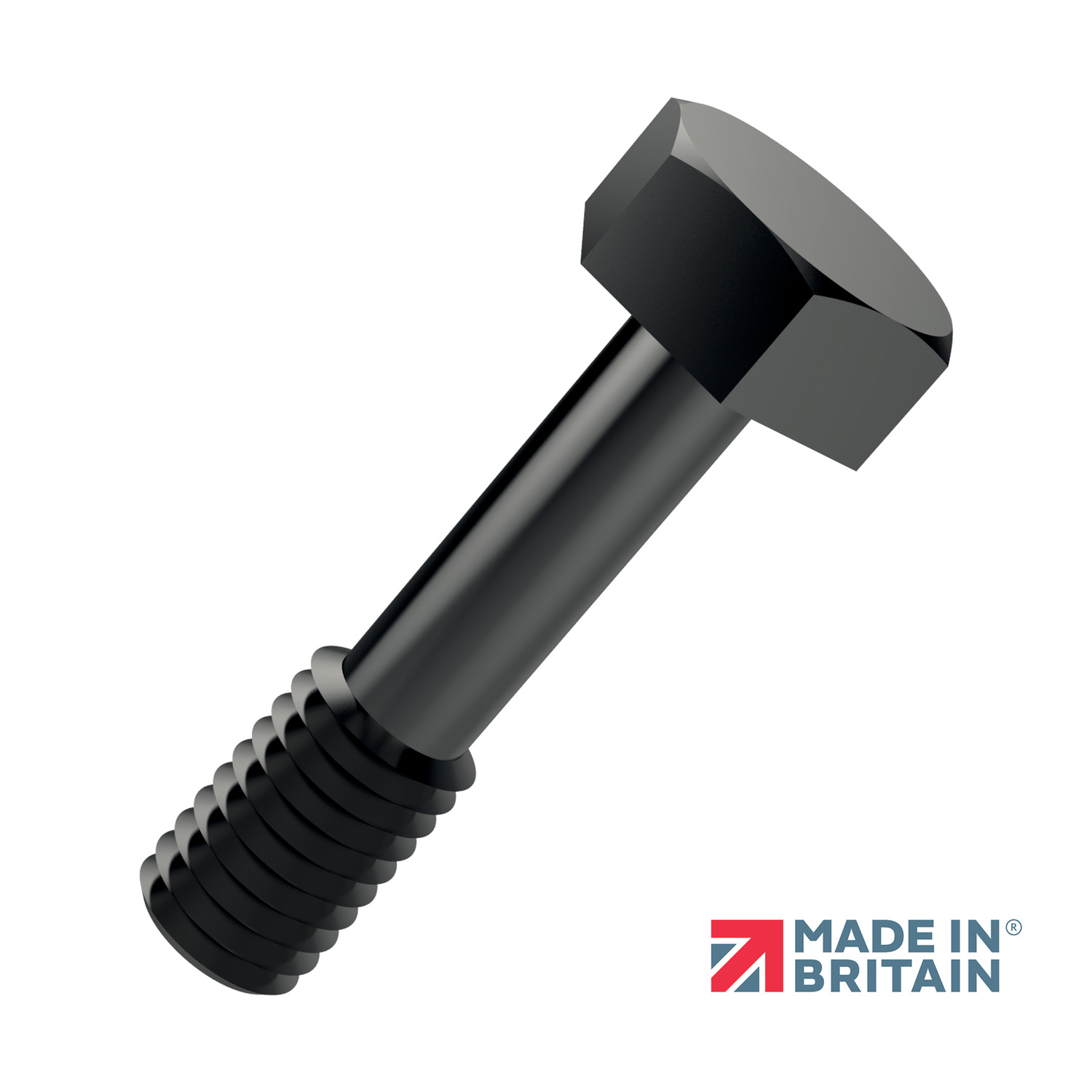 Product P0158.B2, Captive Screws - Hex Bolts 303 stainless, blackened / 