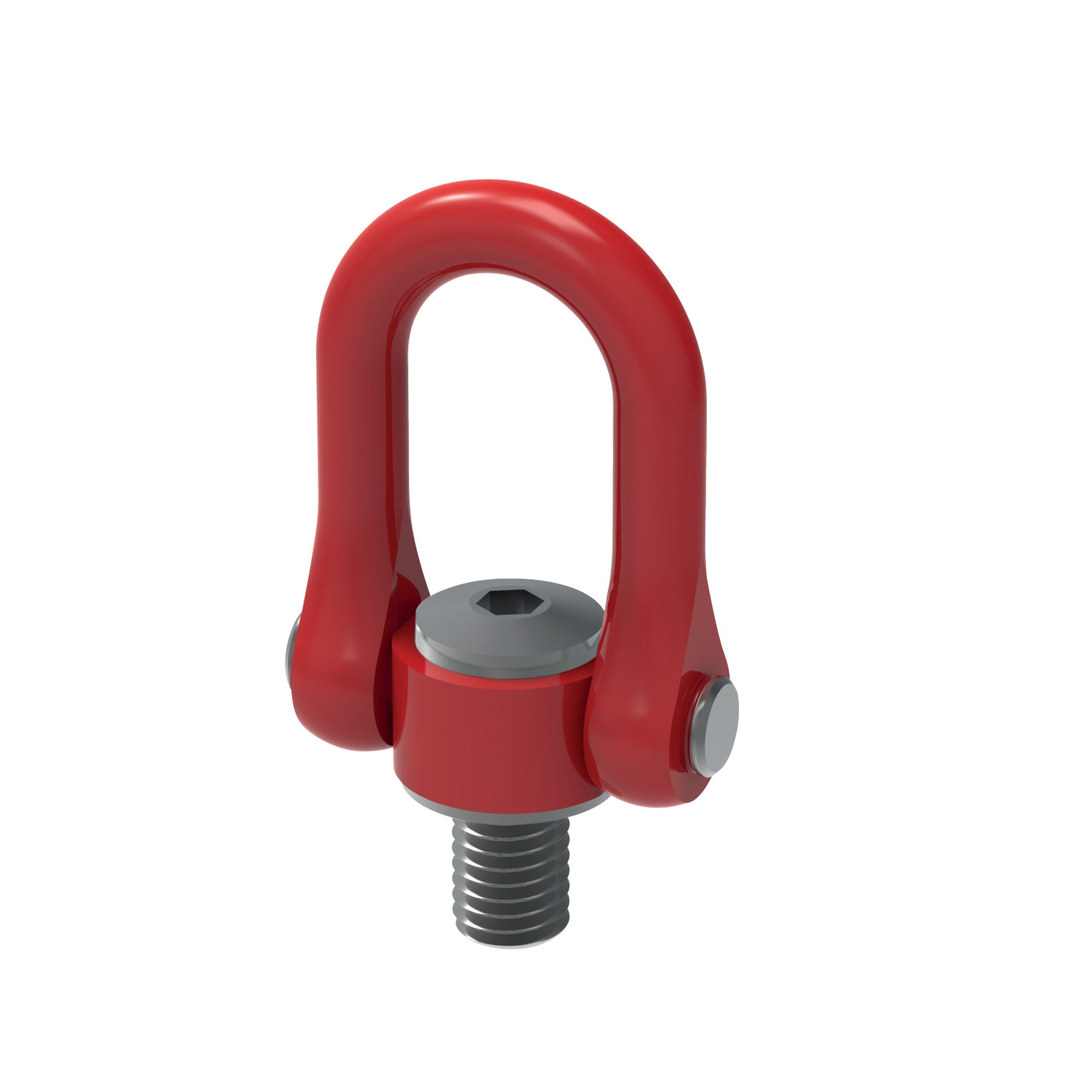 Double Swivel Shackles Male Heavy duty double swivel lifting bolts from Automotion. M24 to M100, loads of 32 tons per bolt.
