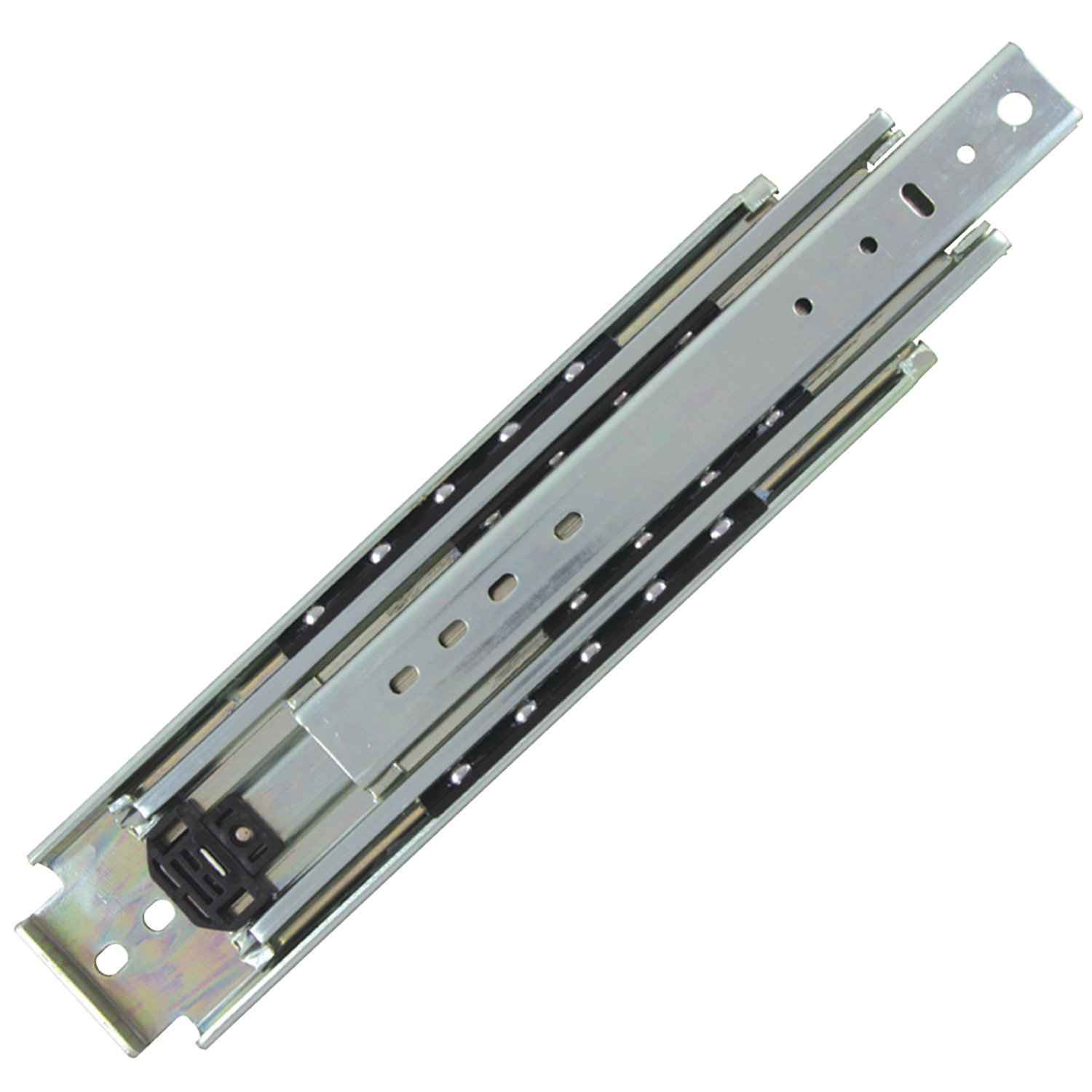 Drawer Slide - Full Extension A 3 beam slide to support up to 200kg load, with positive stop. Cold rolled steel drawer slide, tested to 40,000 usage cycles.
