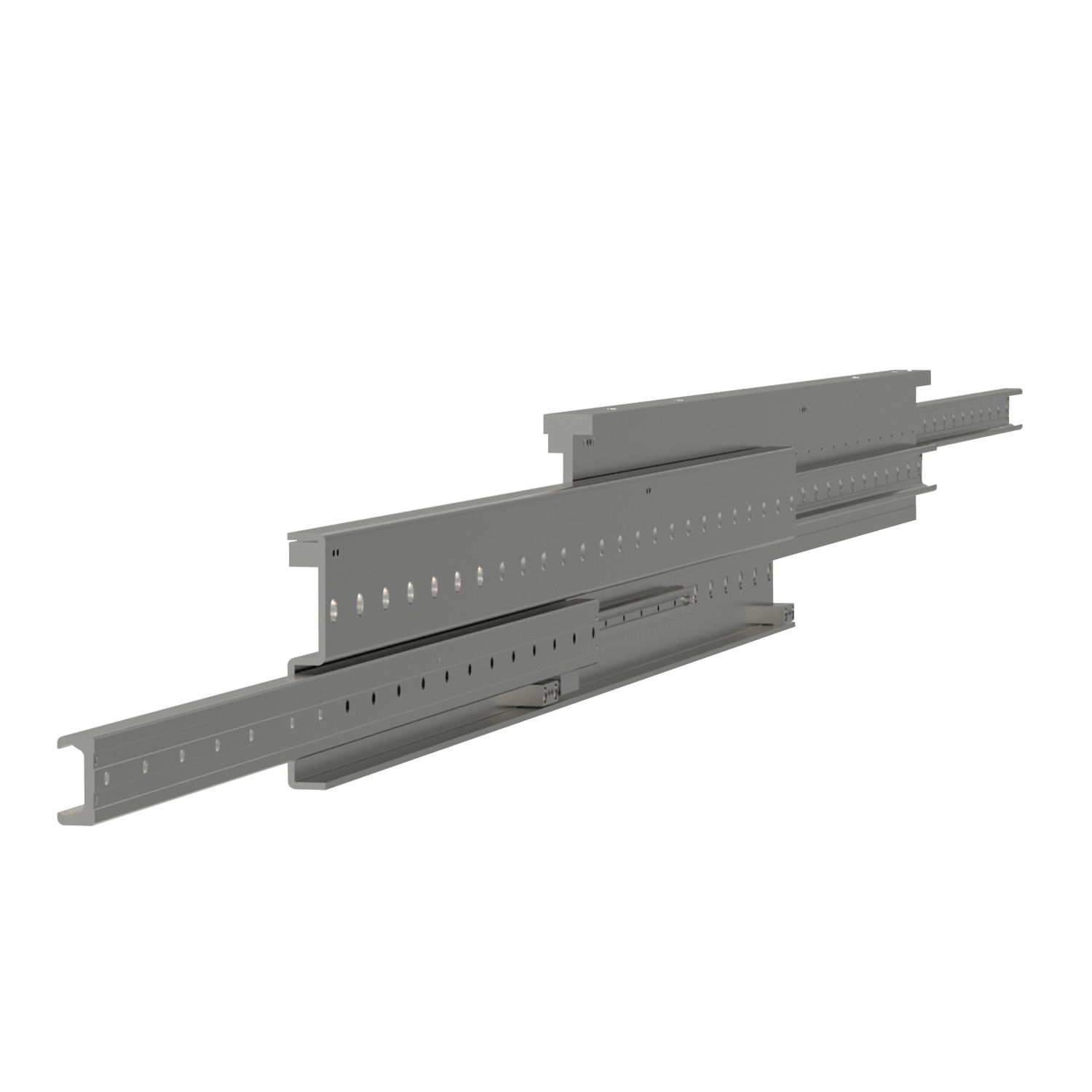Extended Stroke Telescopic Slides These are extended stroke (150%), heavy duty telescopic rails.