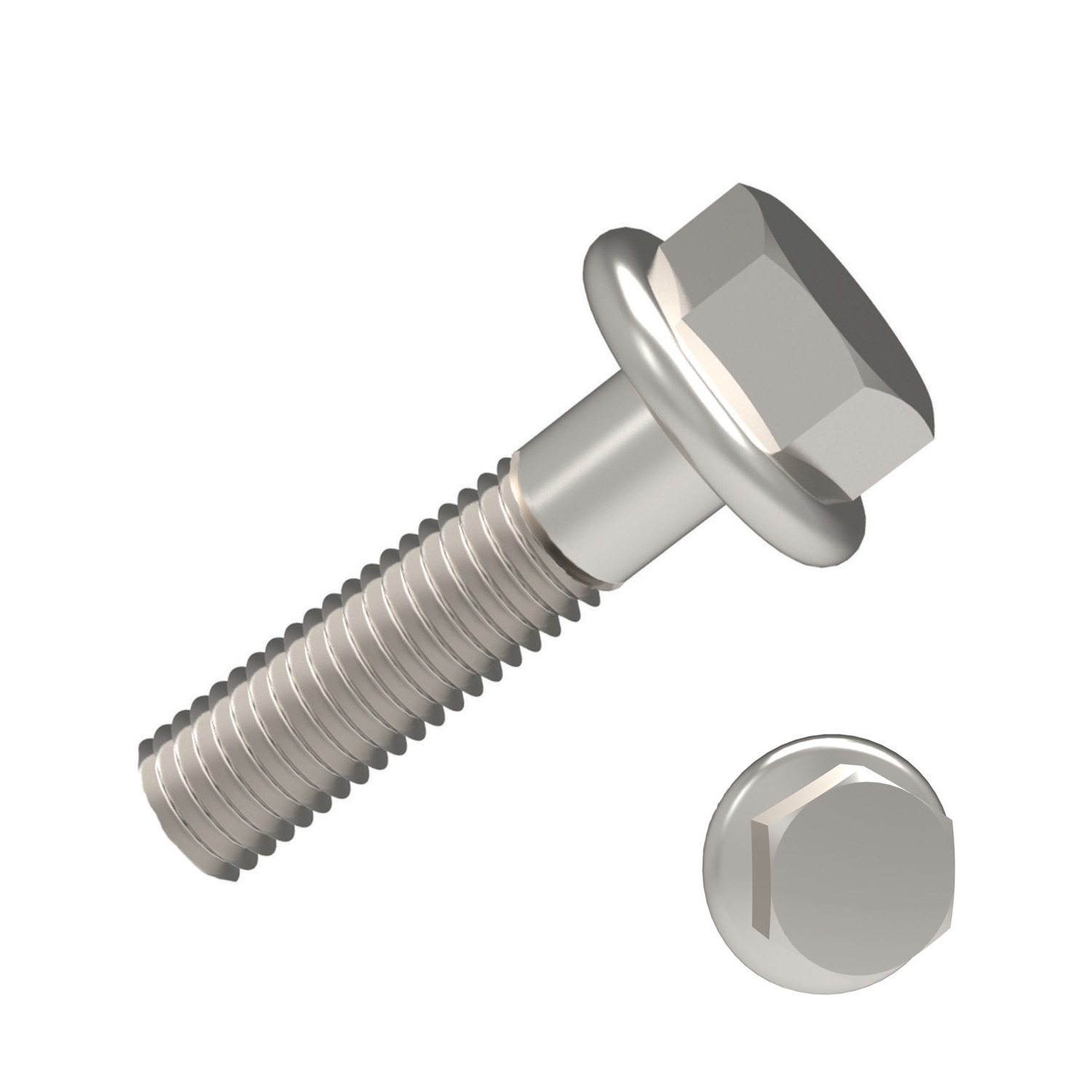 Product P0266.A2, Flanged Hexagon Bolts Flanged - A2 stainless / 