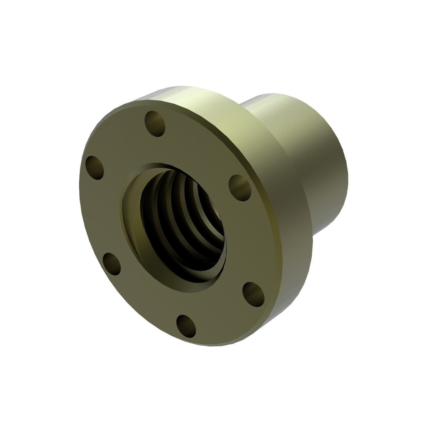 Product L1331, Flanged Bronze Nuts for lead screws / 