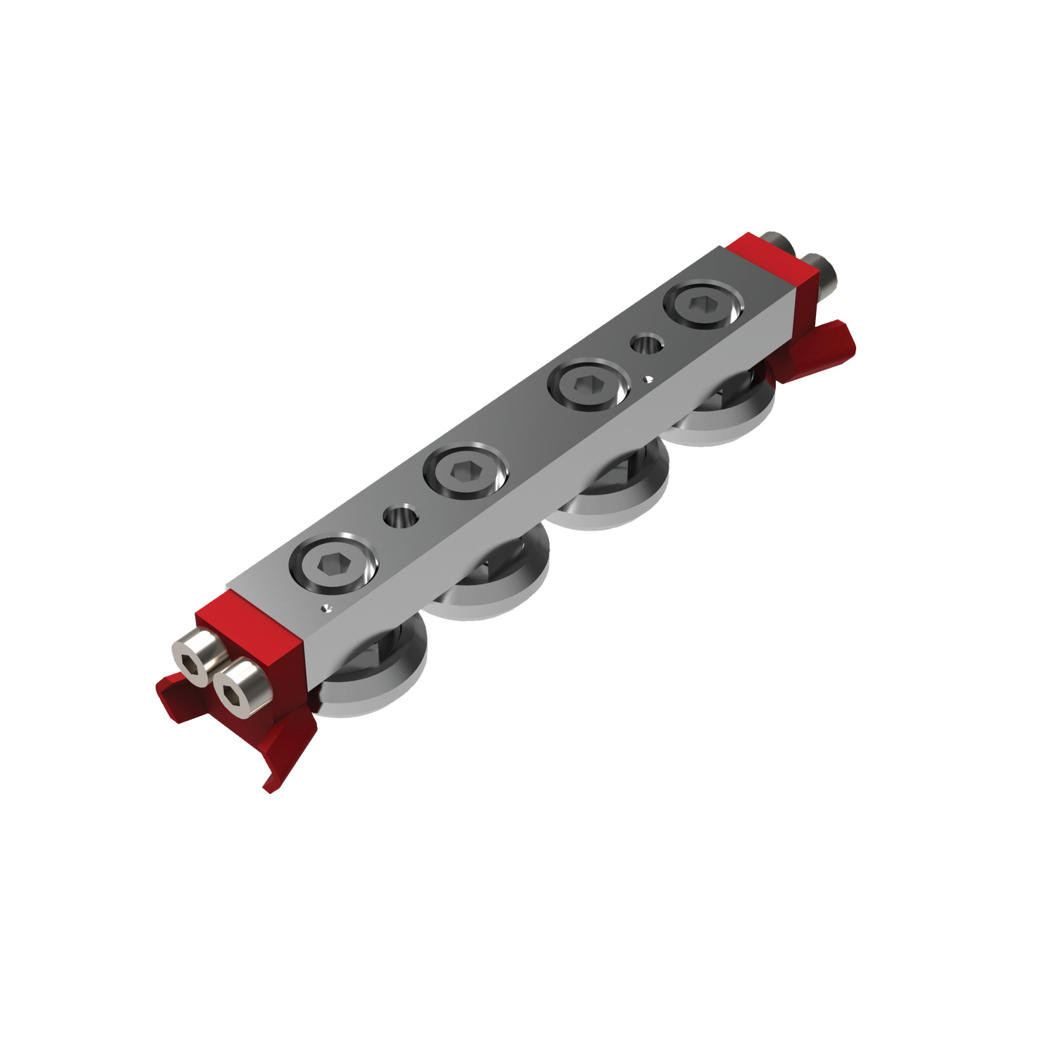 Heavy Duty Sliders - Size 43 Heavy duty compact rail sliders. Front fixing, size 43 with no side seal.