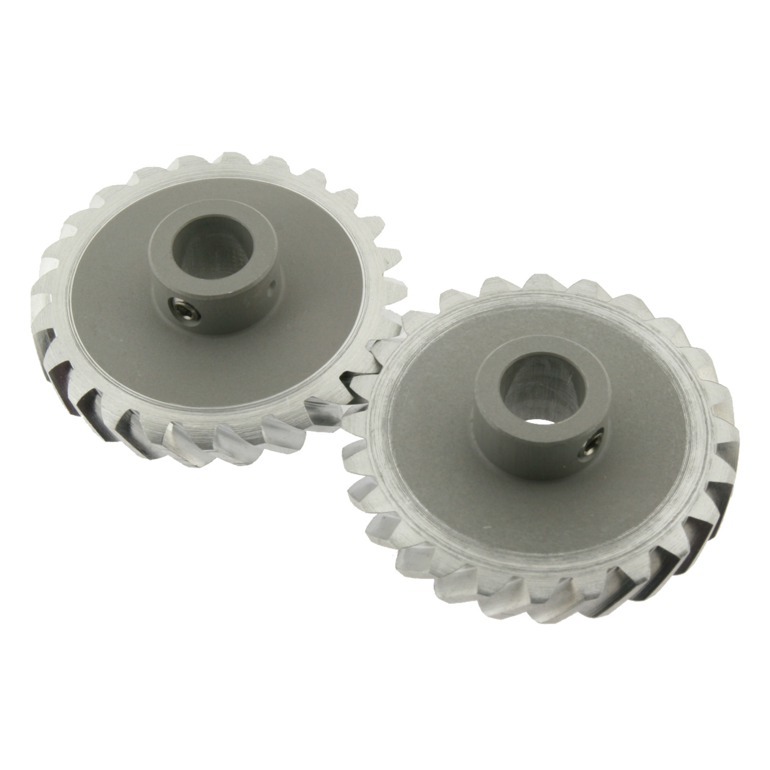 Product R2156, 1,0 Module Helical Gears stainless steel or aluminium, pin hub / 