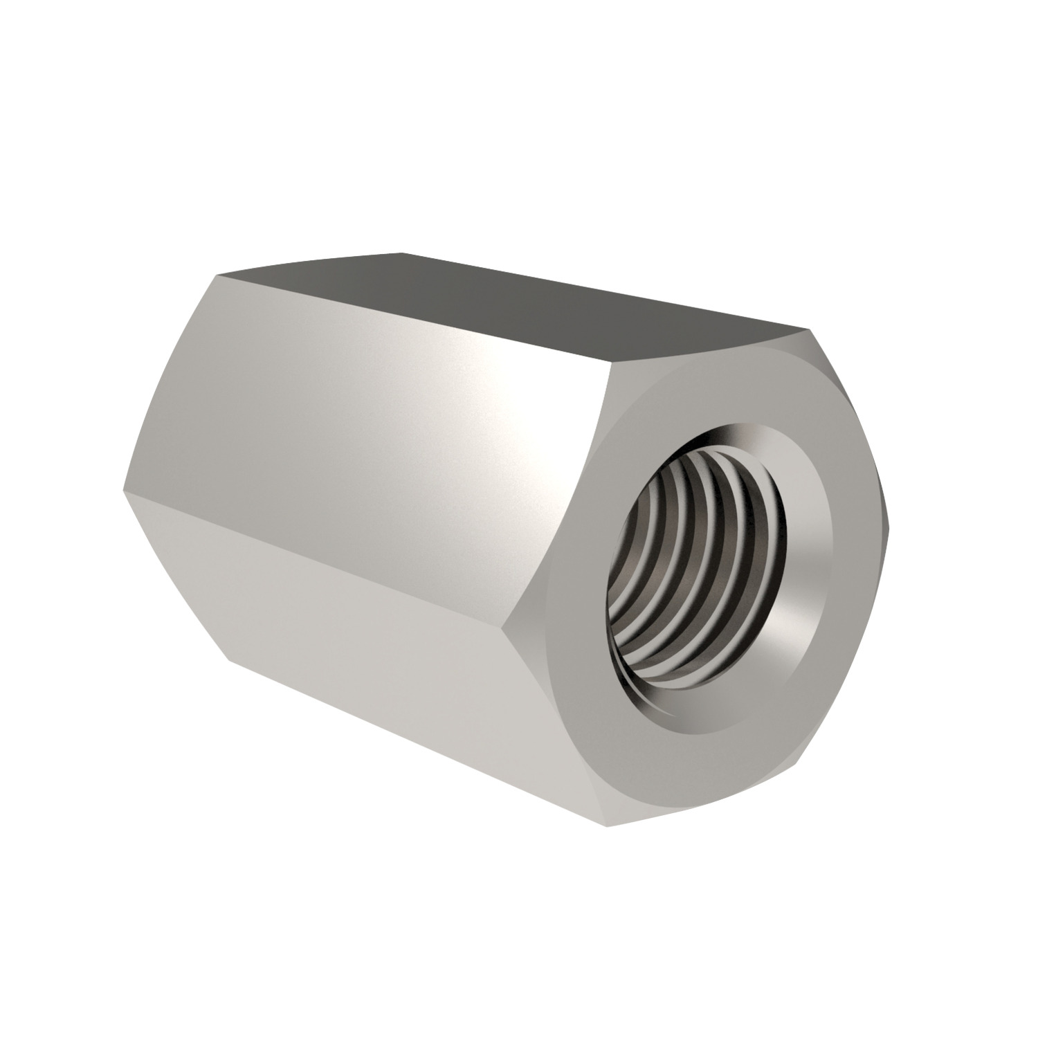 Product P0322.H, Hexagonal Coupler Nuts A2 & A4 stainless / 