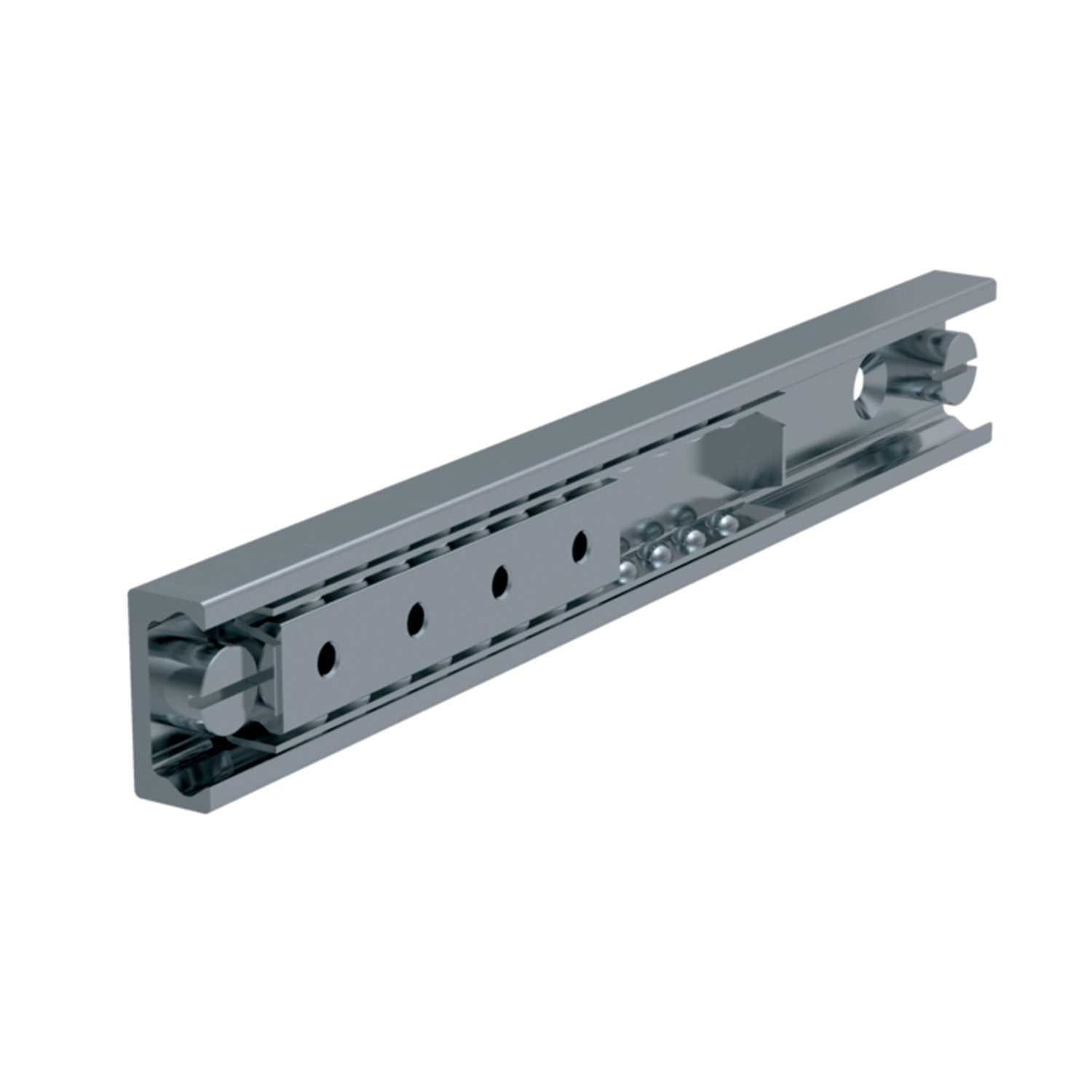 High Load Rails Easy slide high-load rails come in sizes 28, 35, 43 or 63. They are made from zinc-plated steel with induction-hardened steel raceways.