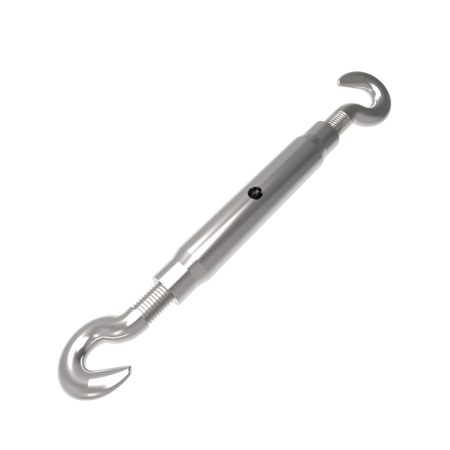 R3816.006-ZP Hook End Pipe Body Turnbuckles M6 steel Not to be used for lifting unless SWL marked.