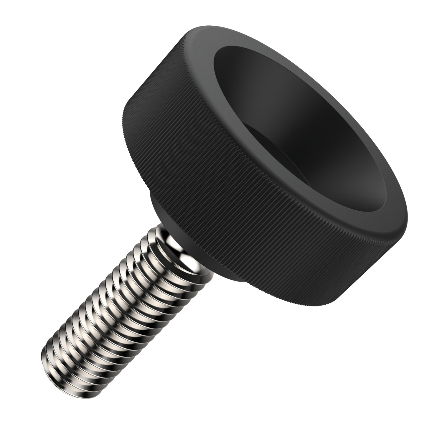Product P0440.A2, Knurled Thumb Screws plastic - stainless steel grub screw / 