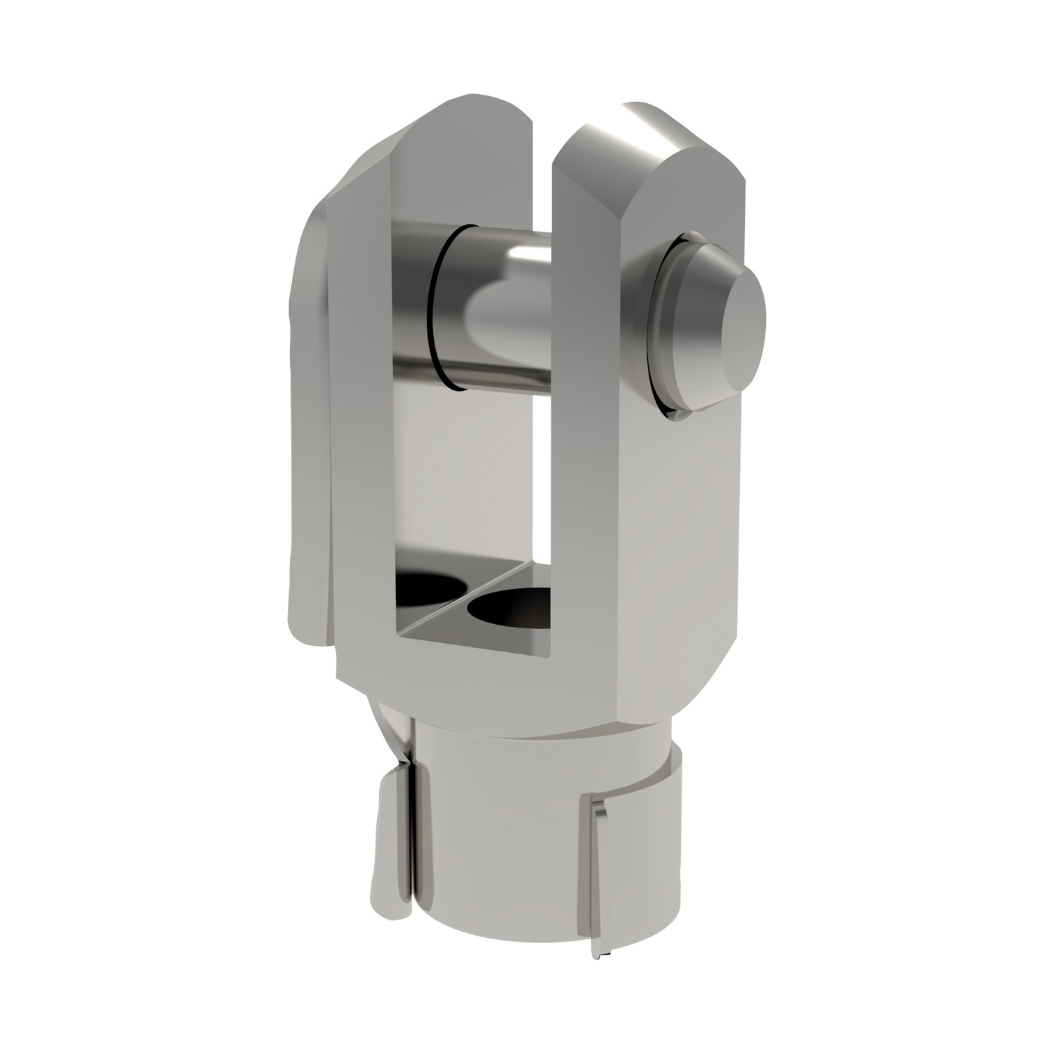 LH Clevis Joints with Retention Clip S/S Left hand thread stainless steel clevis joint complete with rentention clip.  See R3400 for right hand version.