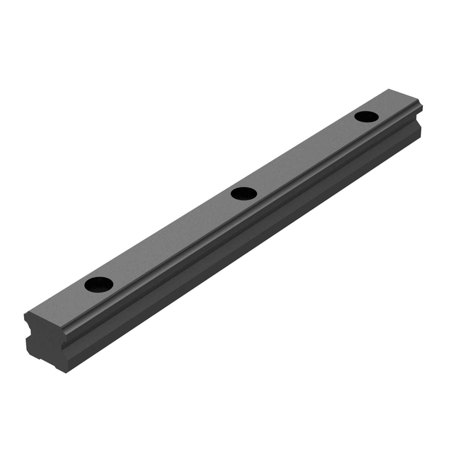 20mm Linear Guide Rail Linear rails with a matt black oxide layer. Resistant to acids, alkalis and solvents. A relatively soft layer allows clearing away by rolling over in the area of the raceways.