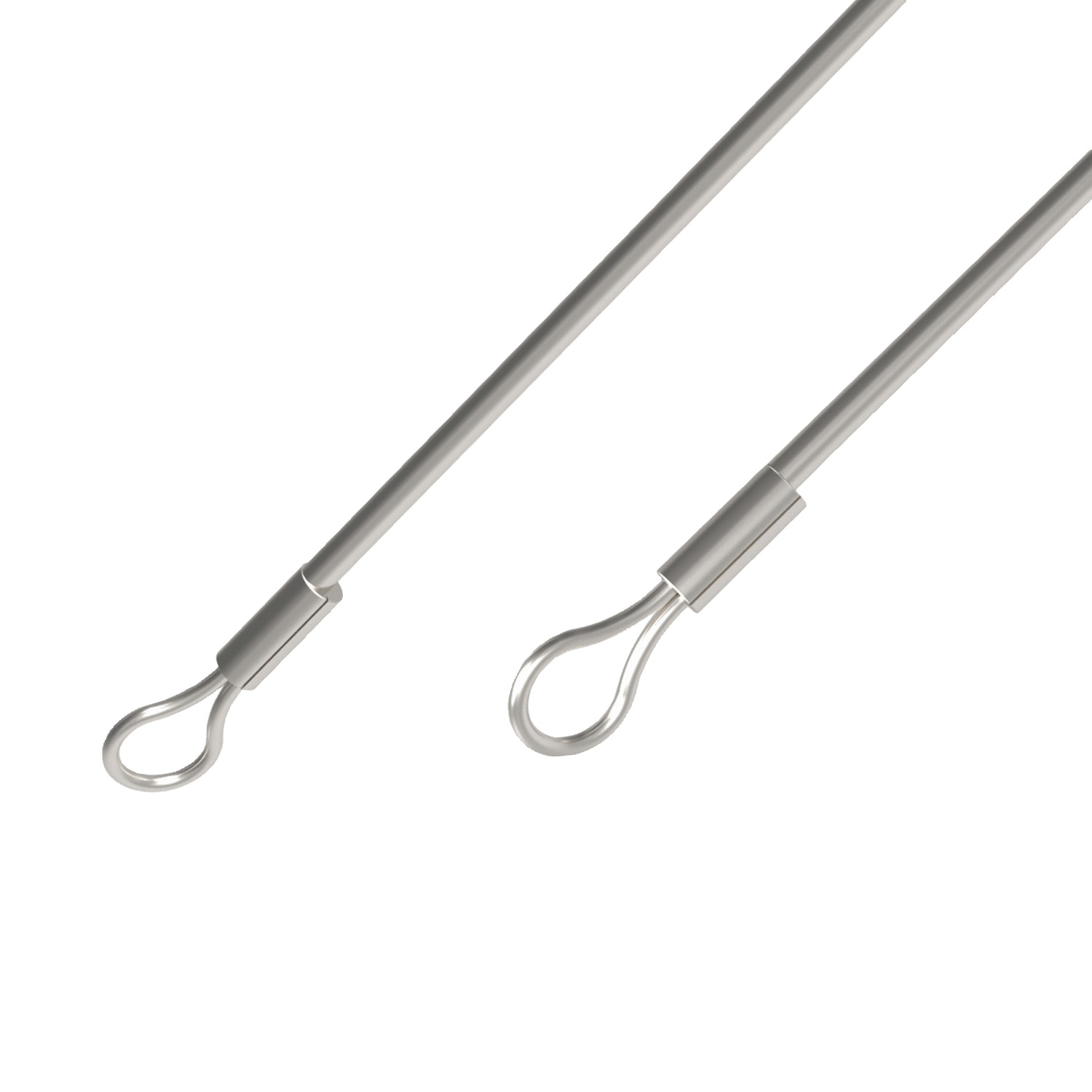 Product P1255, Lanyard - Loop to Loop crimps stainless steel / 