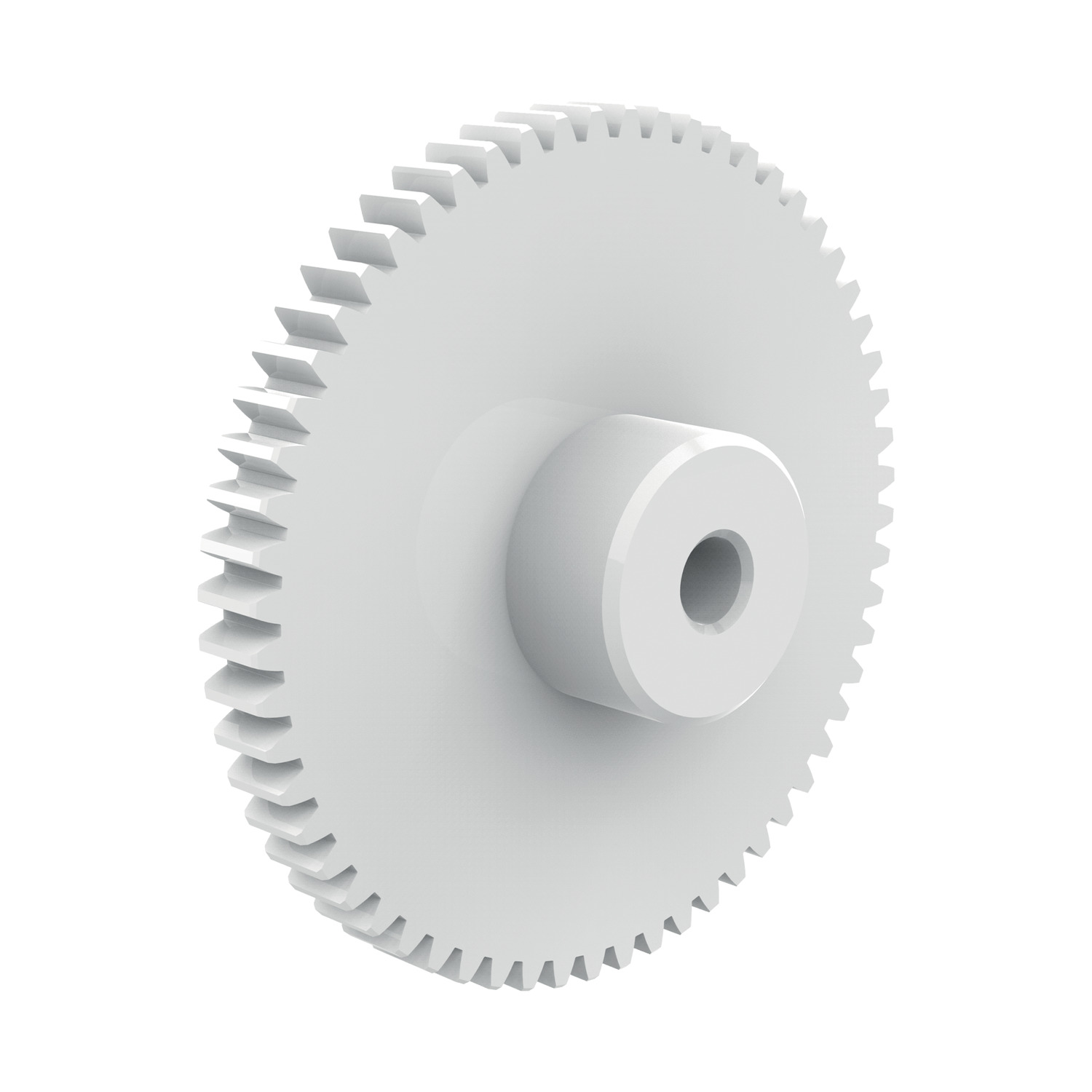 Spur Gears - Module 0.5 - Plastic Plastic Spur Gears can be a cheaper alternative to Metal Spur Gears. We have white (machined - JIS B 1702-1 (ISO) class 9-10) and black (injection moulded - lower accuracy) versions in stock.