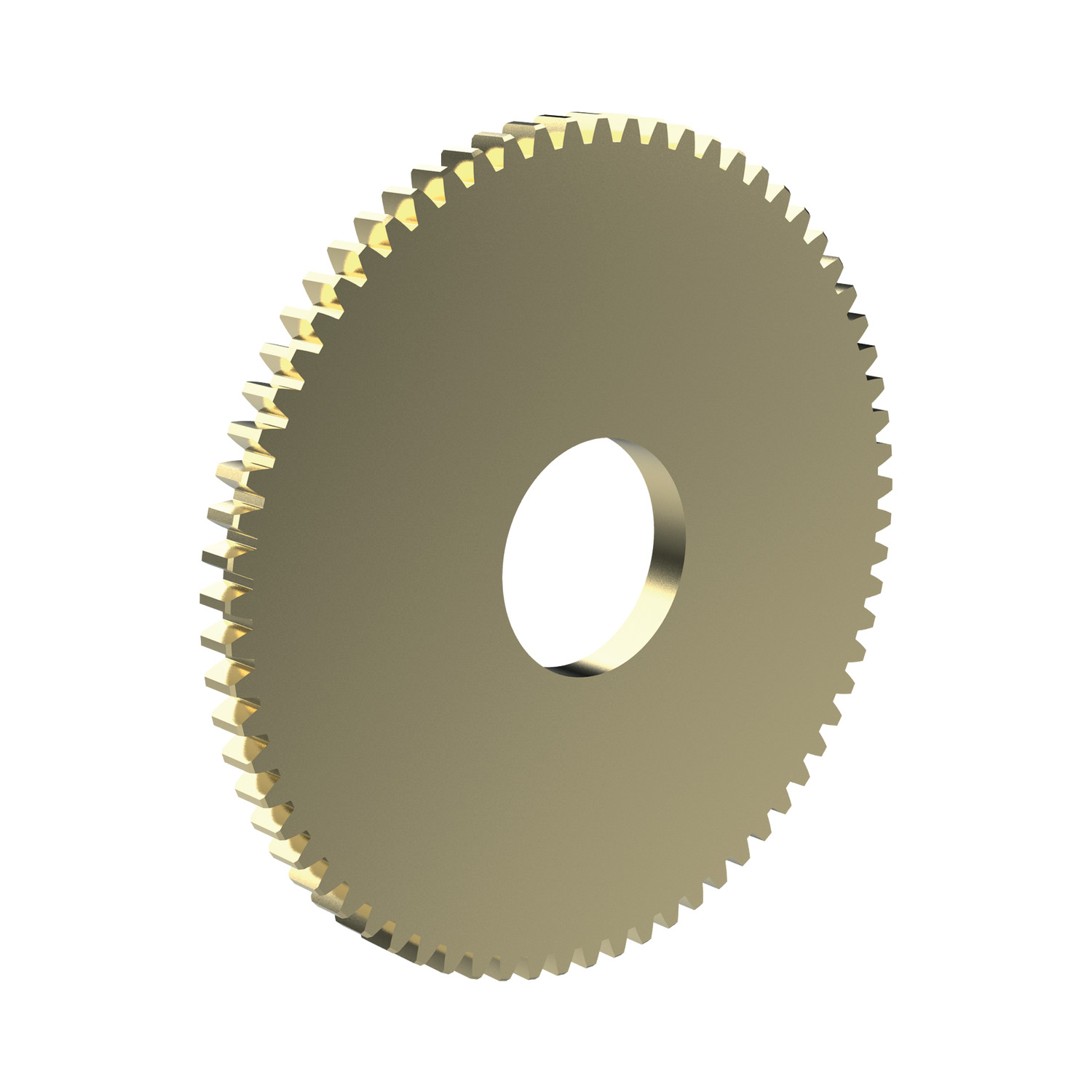 Product R5135, Spur Gears - Module 0.75 - Brass brass - 50-120 teeth - hubless / 