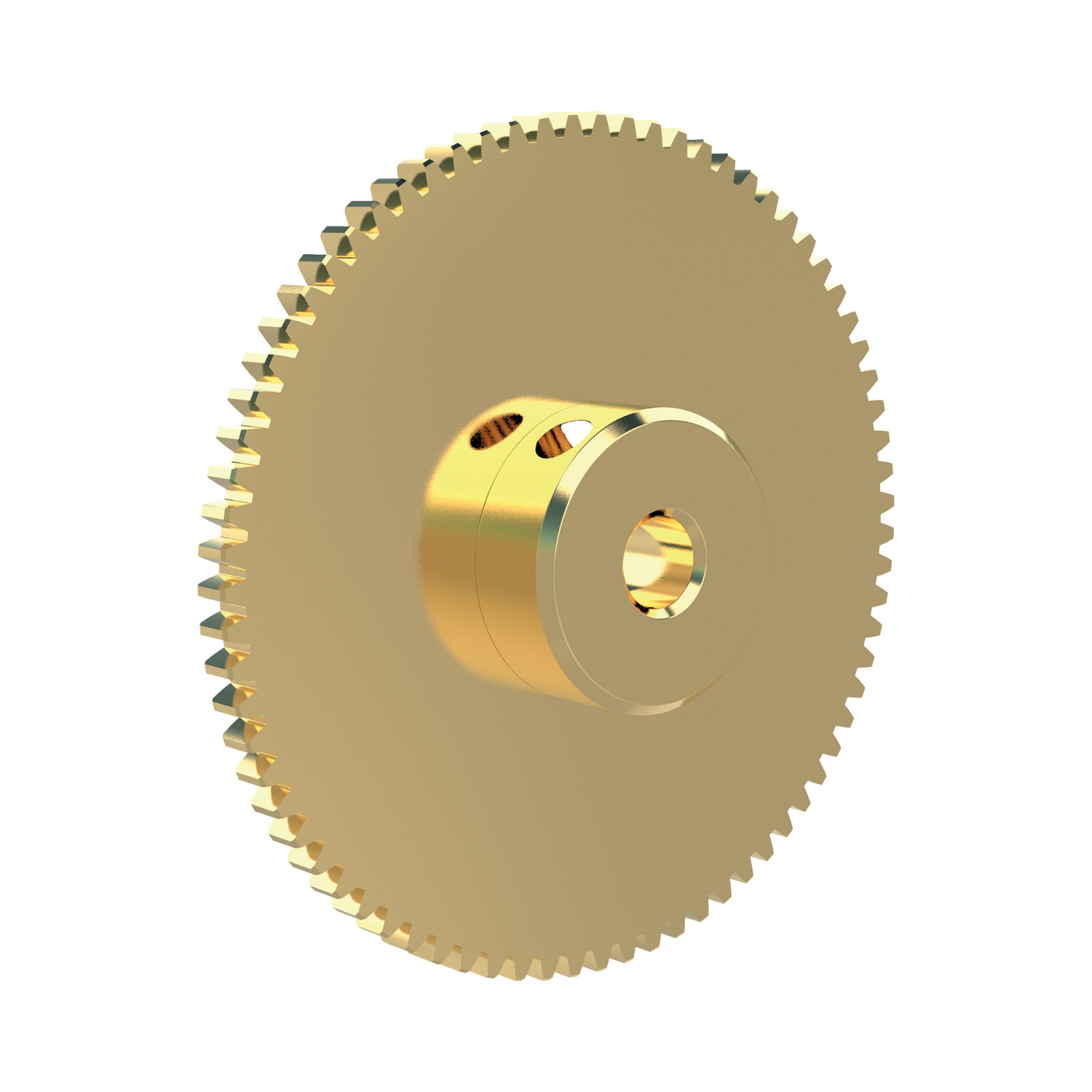 R5136.075-100 Spur Gear - Mod. 0.75 - 100 teeth - bras with hub