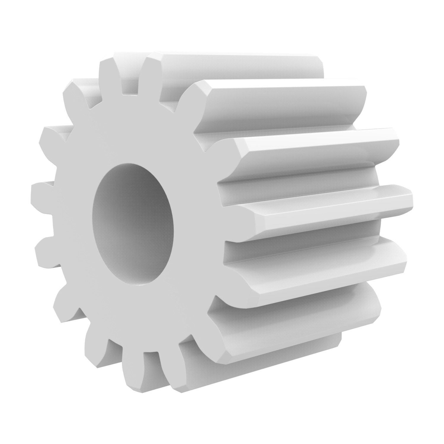 R5167.100-012 Spur Gear - Mod. 1 - 12 teeth - white PA 