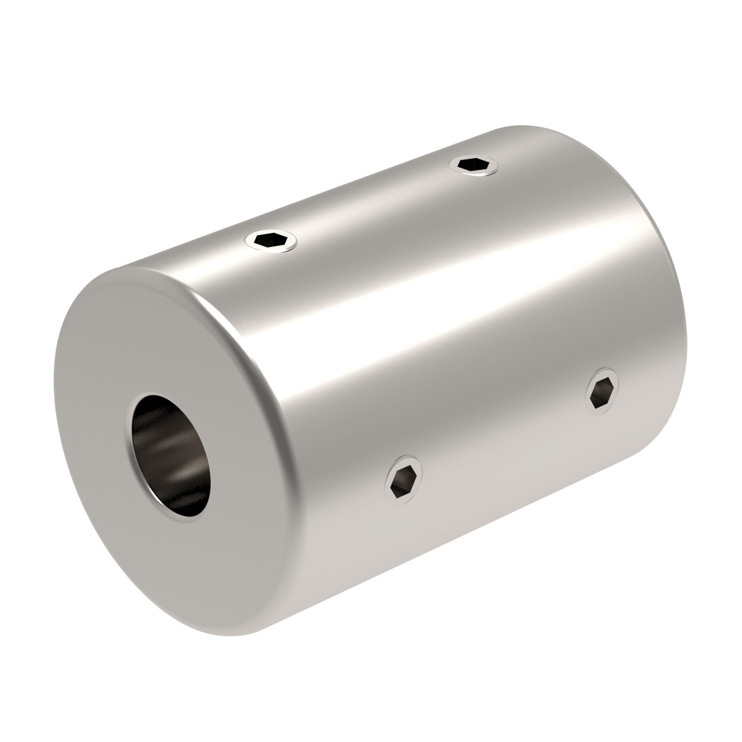 Product R3209, Rigid Shaft Coupling - One Piece Stainless, set screw / 