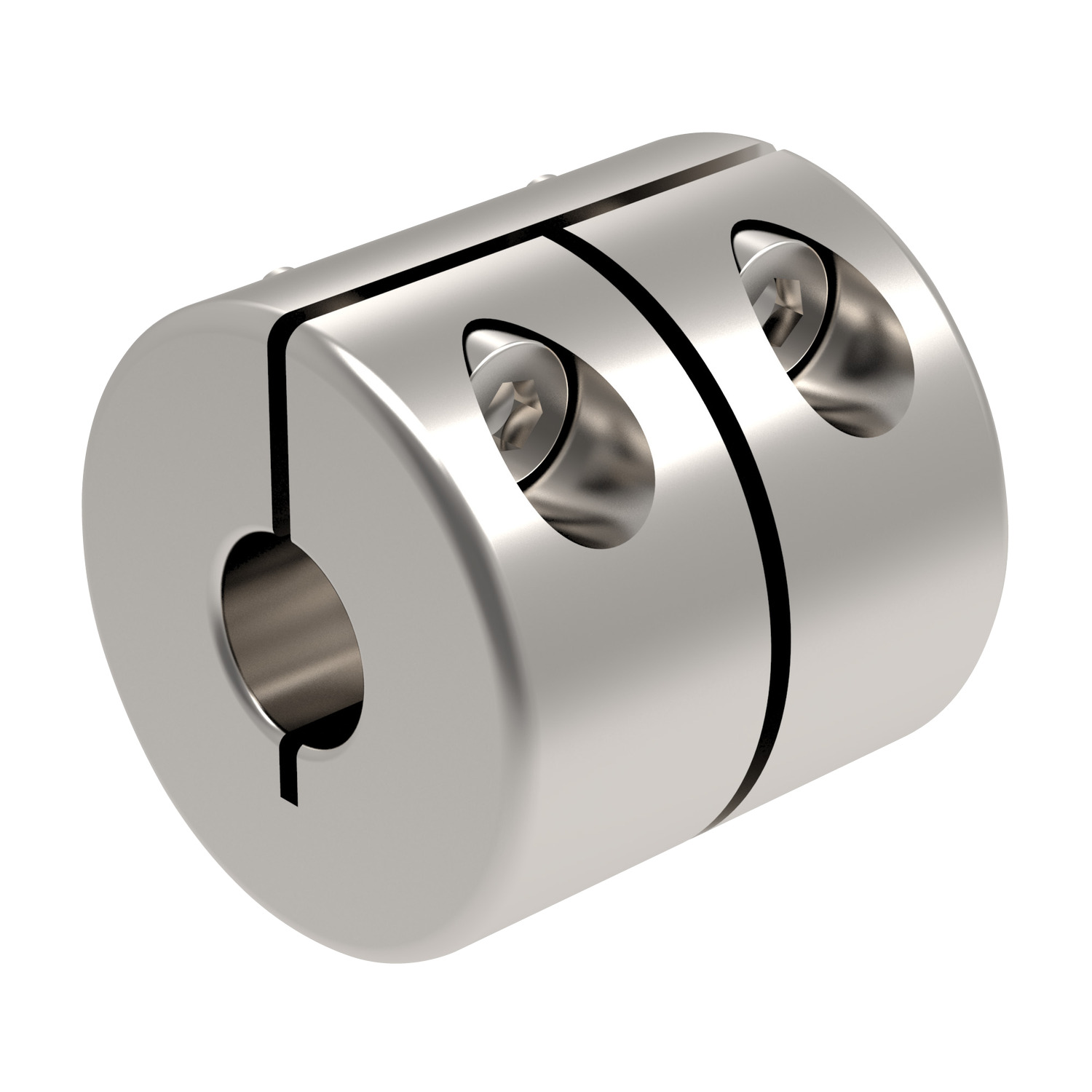 Product R3204, Rigid Shaft Coupling - One Piece Stainless, short / 