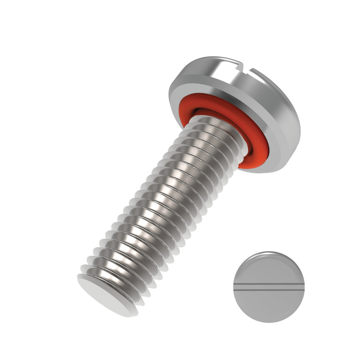 P0171.I02-025-SI Inch slot pan seal screw #2x1/4in A2 s/s 