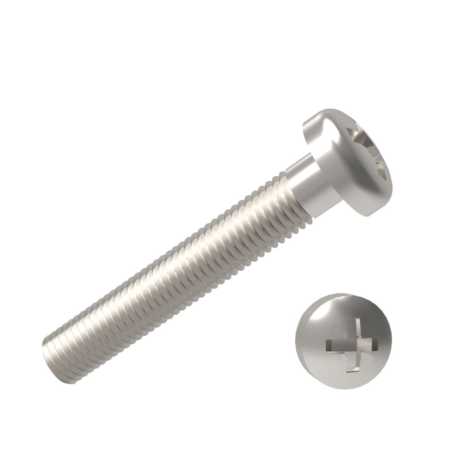 Phillips Pan Head Screws To DIN 7985 H, ISO 7045. Threaded within 2,5 x pitch of head