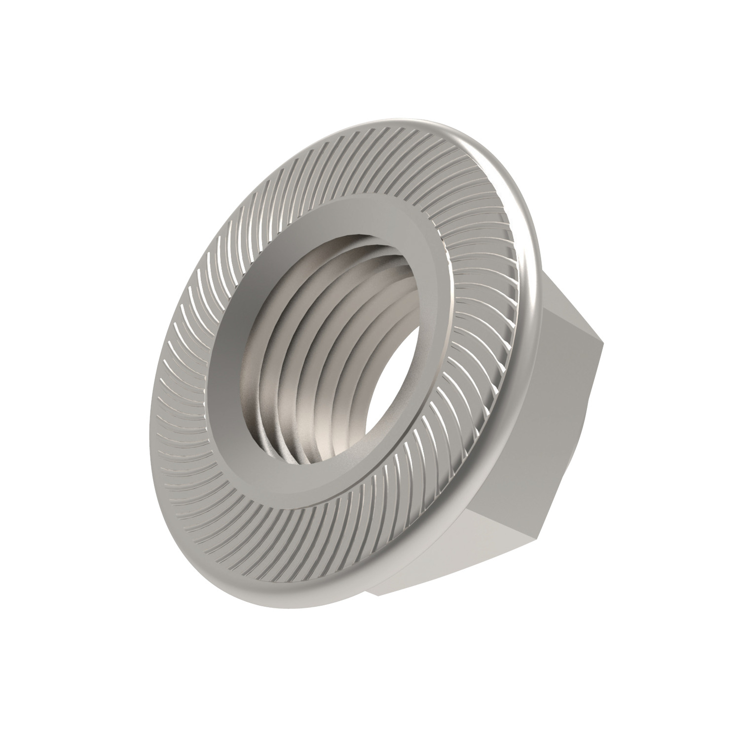 Product P0309.A2, Serrated Flanged Nuts Serrated - A2 stainless / 