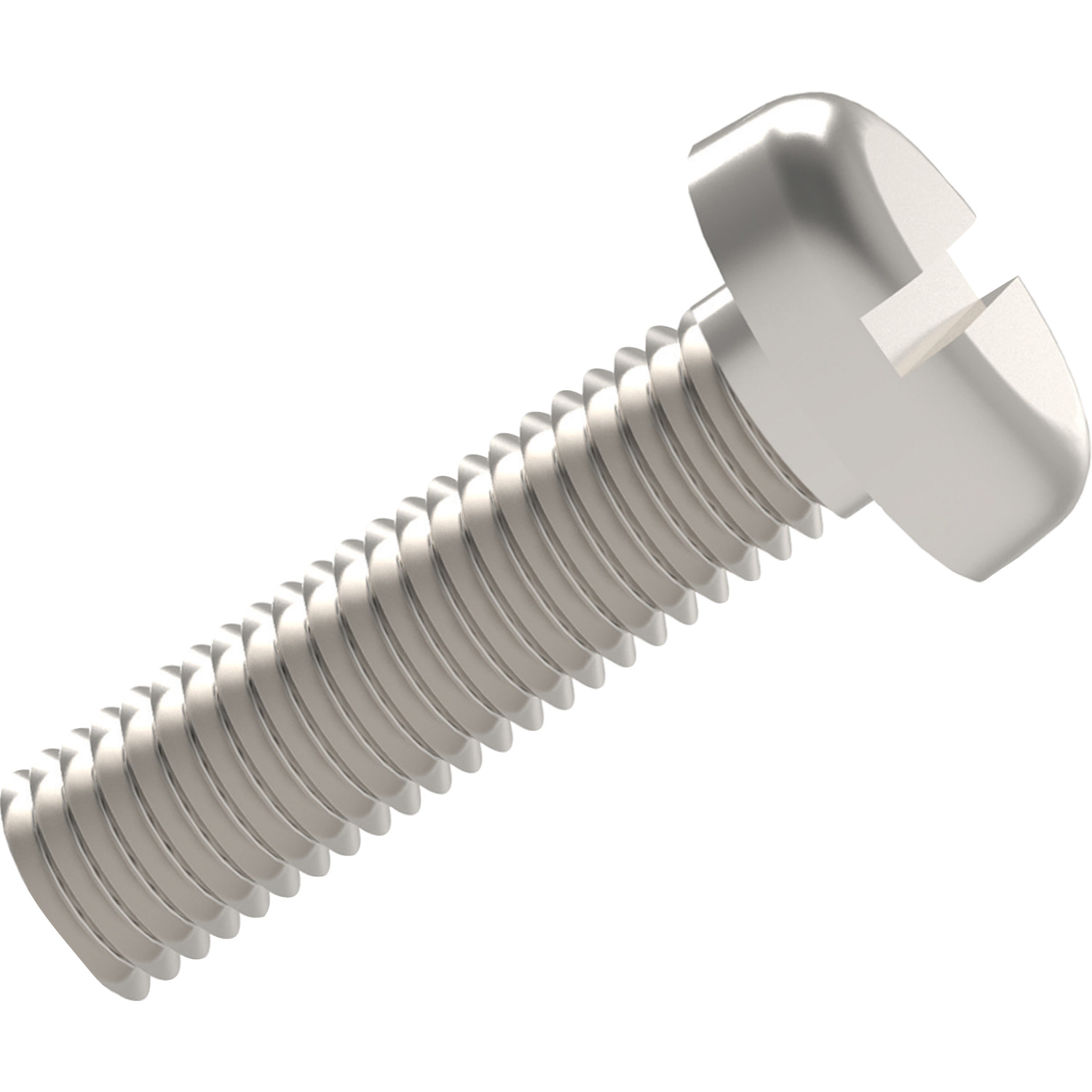Slot Pan Head Screws To DIN 85, ISO 1580. Threaded within 2,5 x pitch of head.